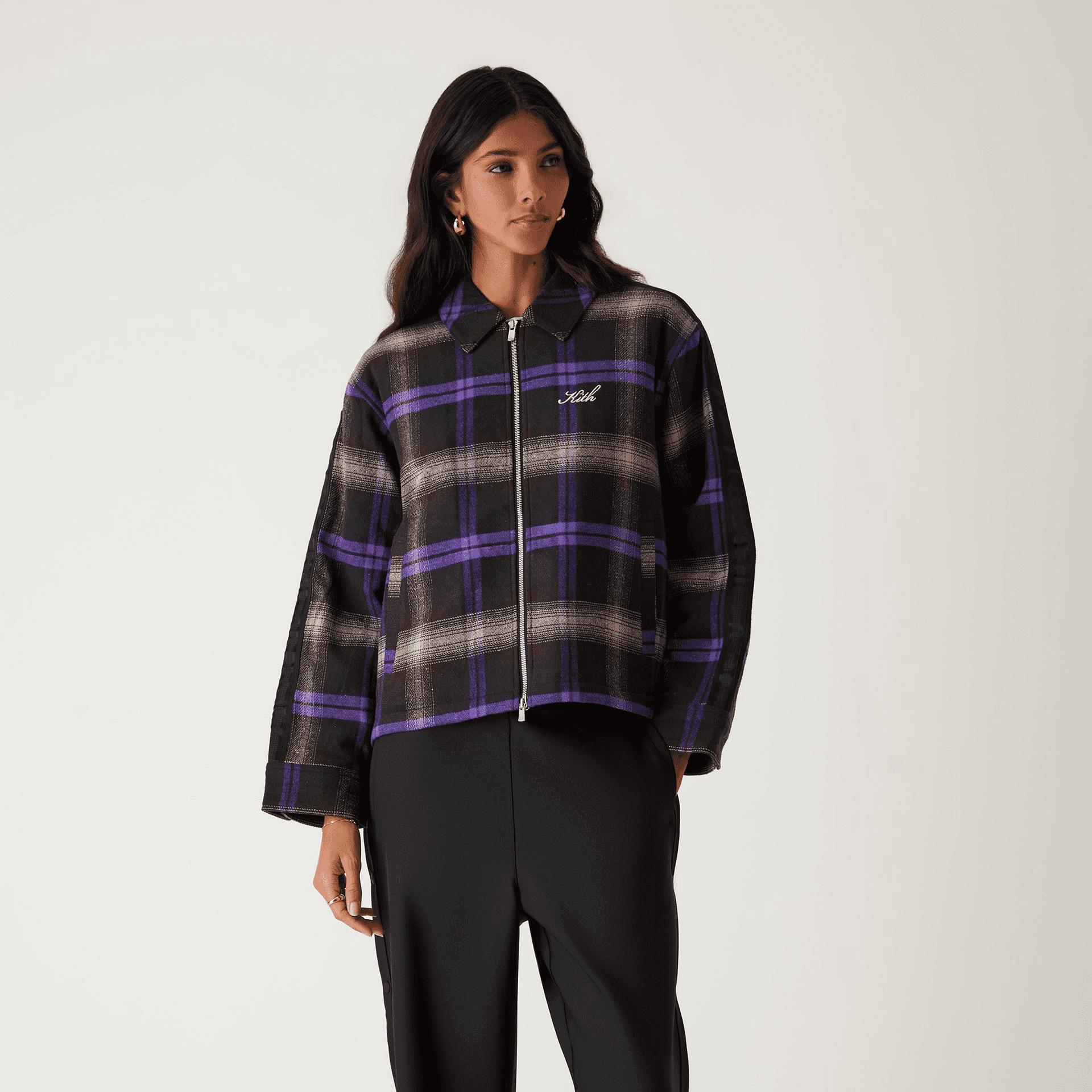Kith Women Corwin Flannel Coach Zip - Incognito — Image 7