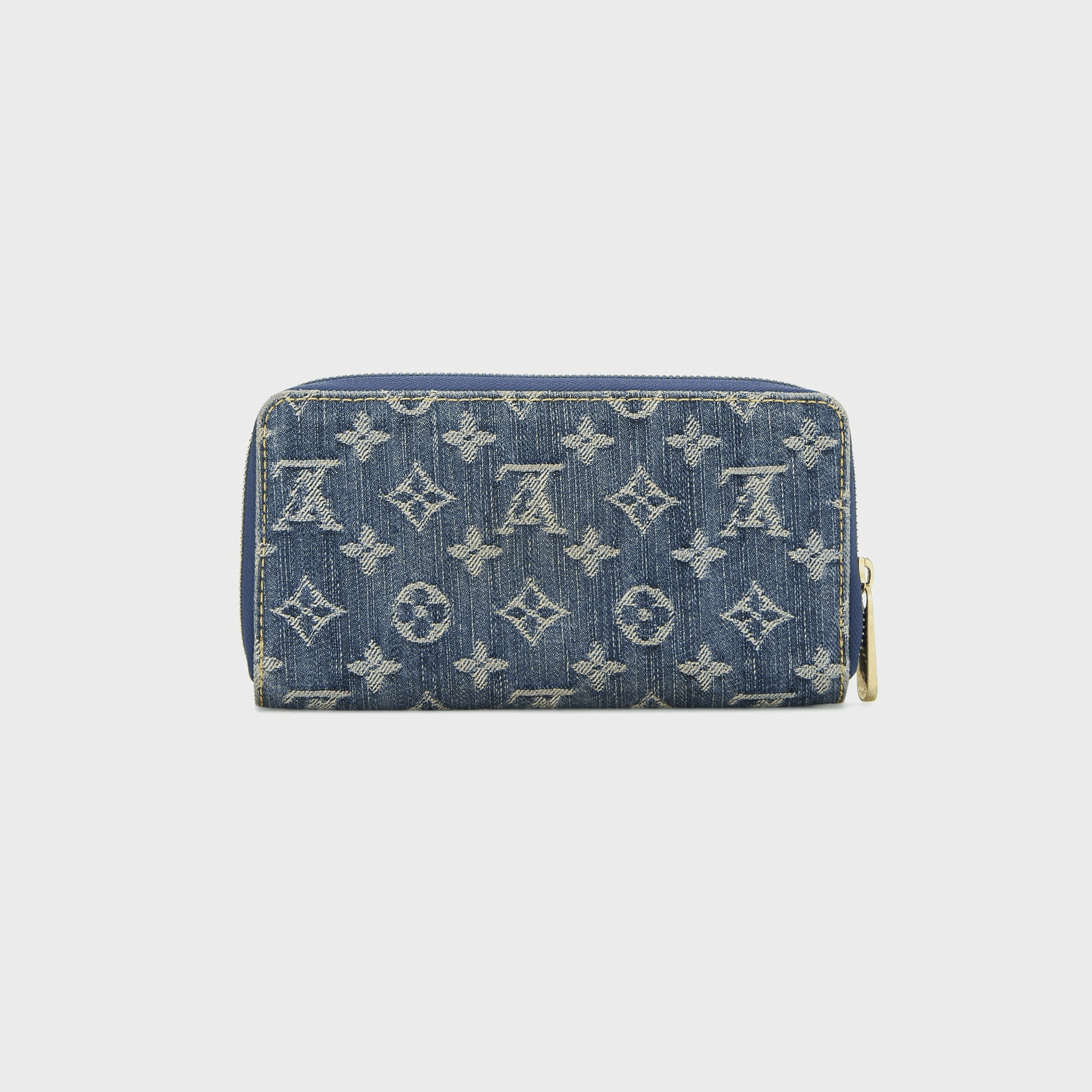 WGACA Louis Vuitton Denim Zippy - Blue — Image 3