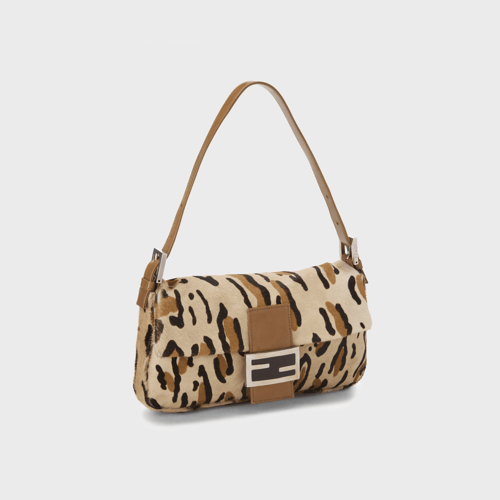 WGACA Fendi Pony Hair Baguette - Brown Leopard Print — Image 3