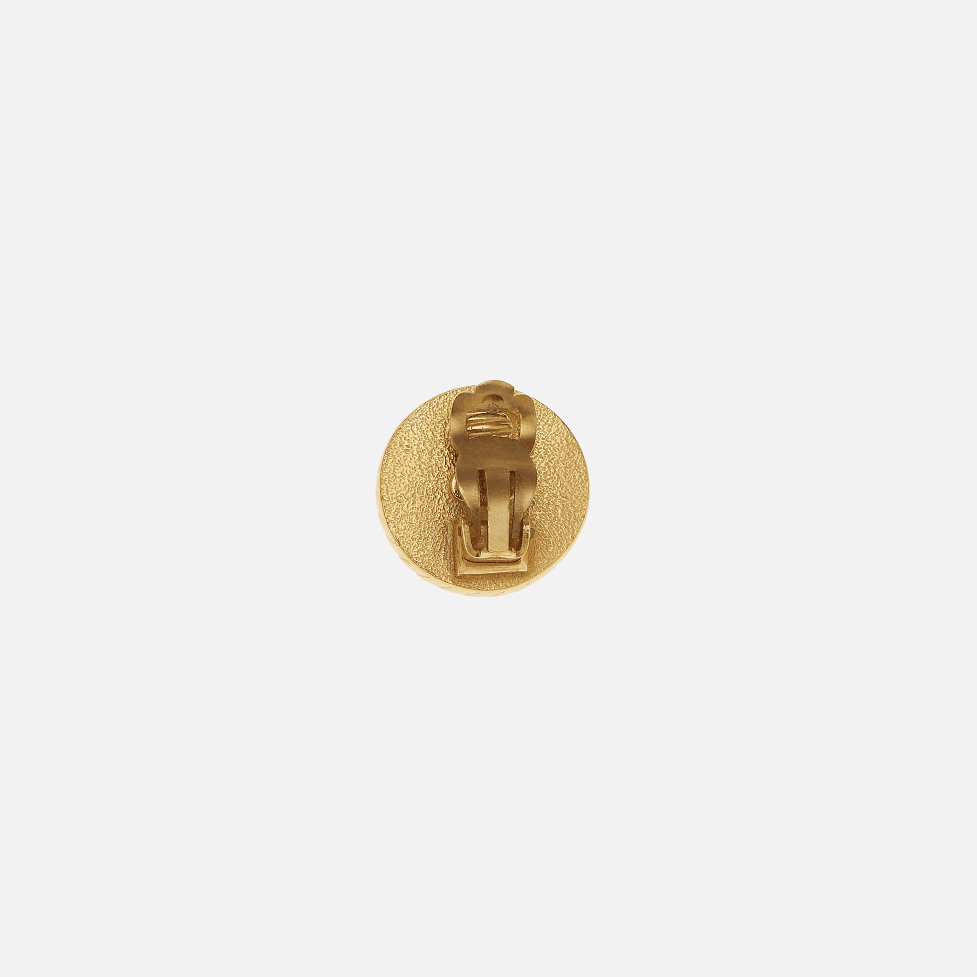 WGACA Chanel Black Gold Rope Edge CC Earring - Gold — Image 3