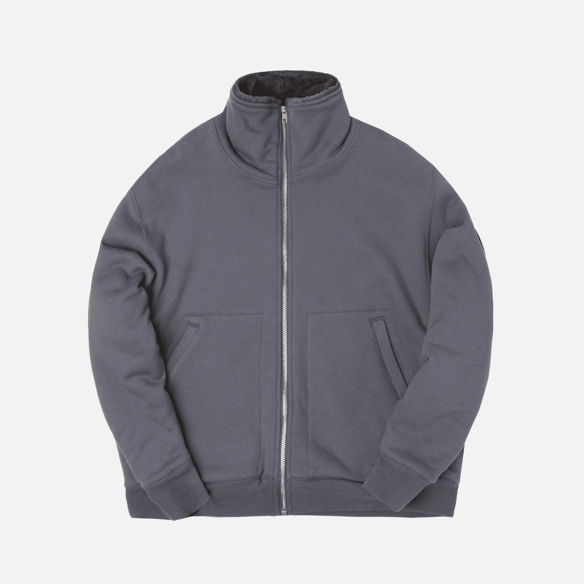 Cav Empt Furry Lining Zip Sweat - Charcoal — Image 2