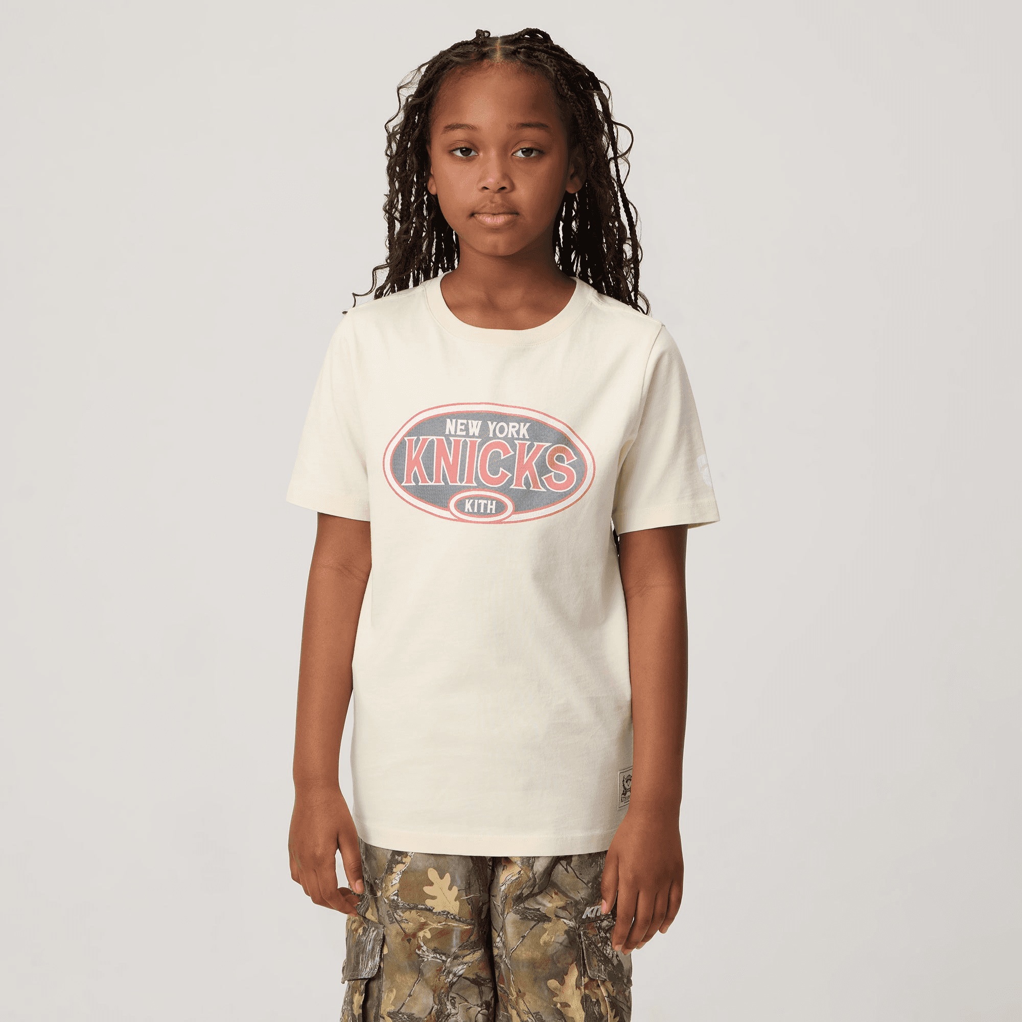 Kith Kids for the New York Knicks NY Vintage Tee - Sandrift — Image 7