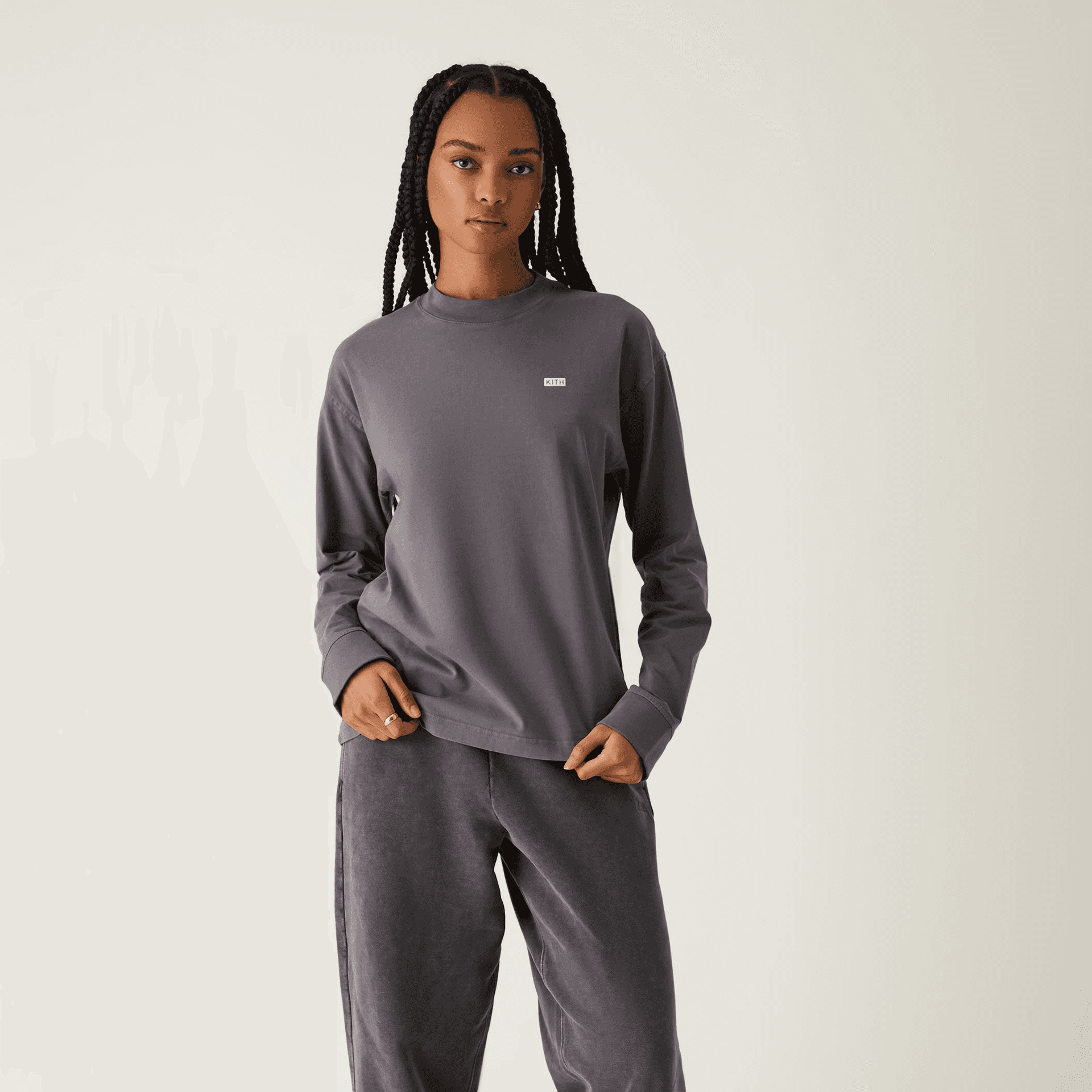 Kith Women Oversized Sonoma Sueded Long Sleeve - Hurricane — Image 4