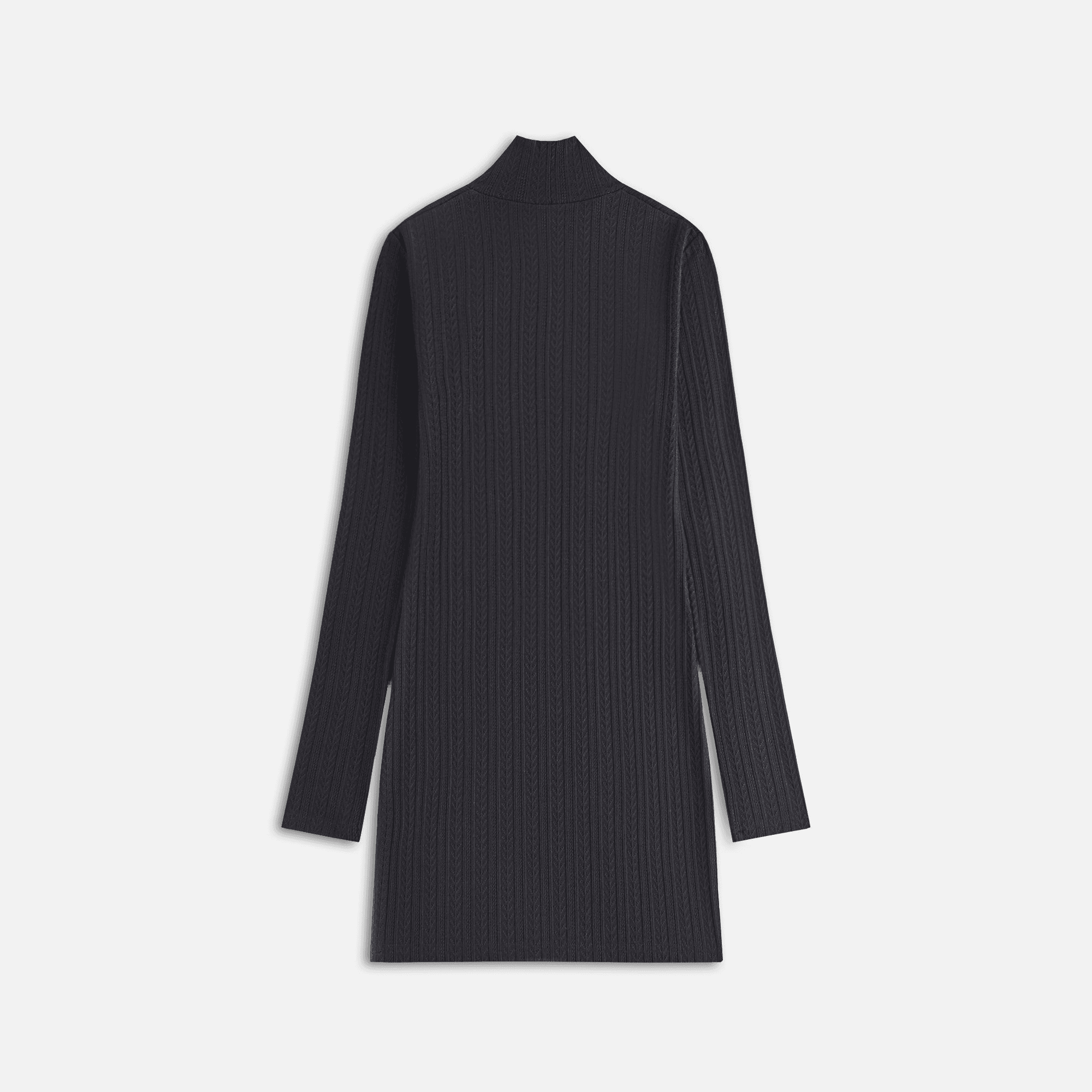 Kith Women Brier Pointelle Turtleneck Mini Dress - Black — Image 4