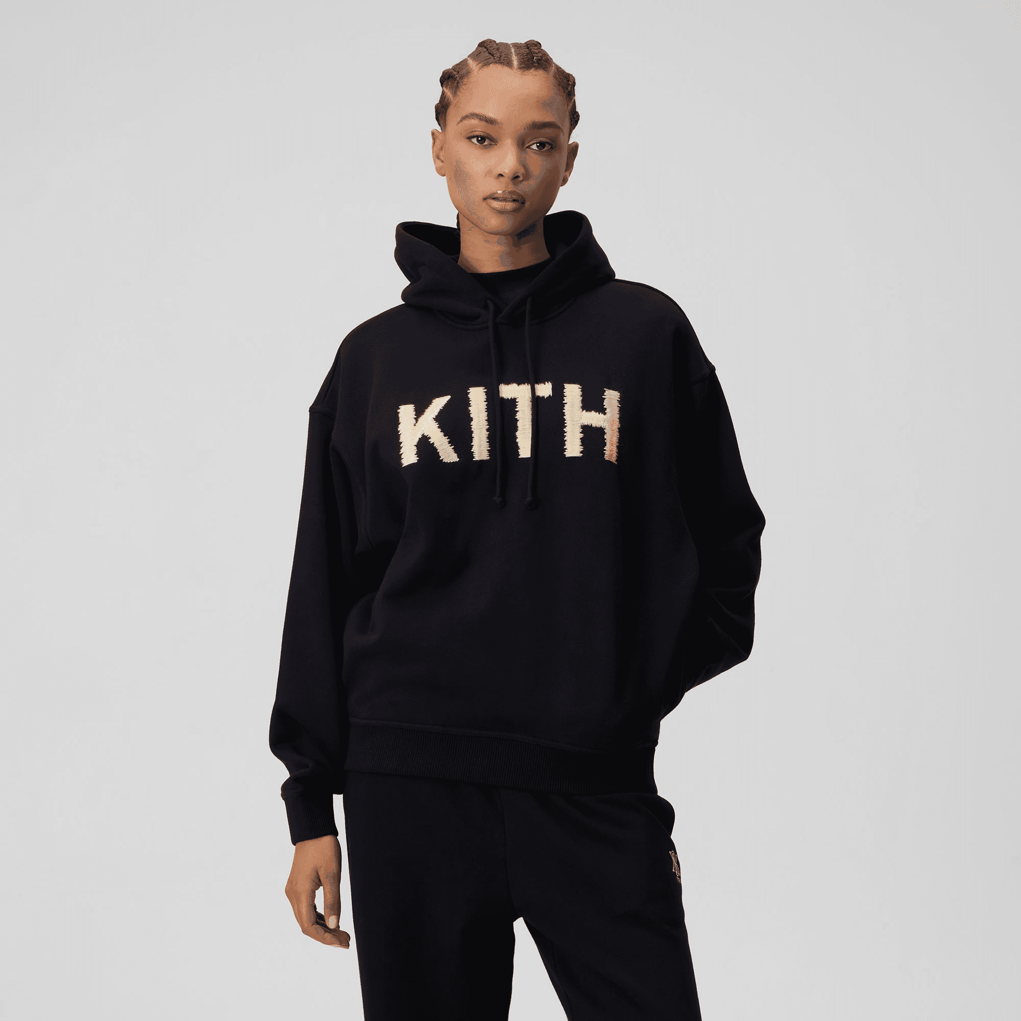 Kith Women Maverick Magnified Kith Hoodie - Black — Image 4