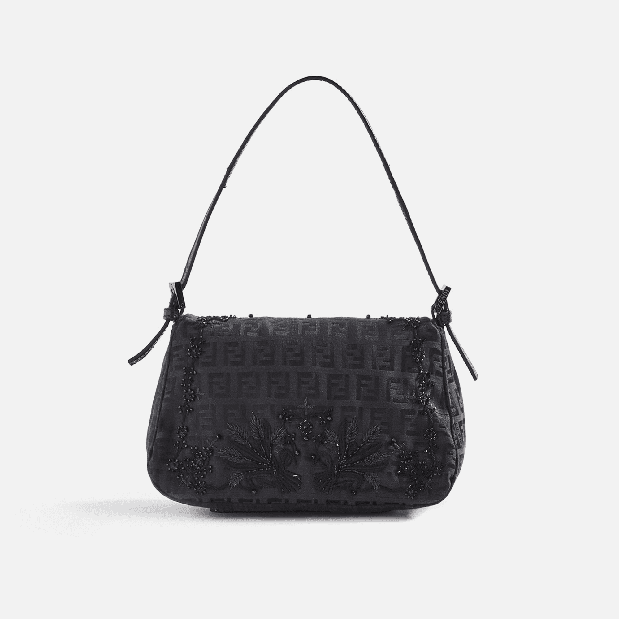 WGACA Fendi Embellished Mamma Mini Bag - Black — Image 2