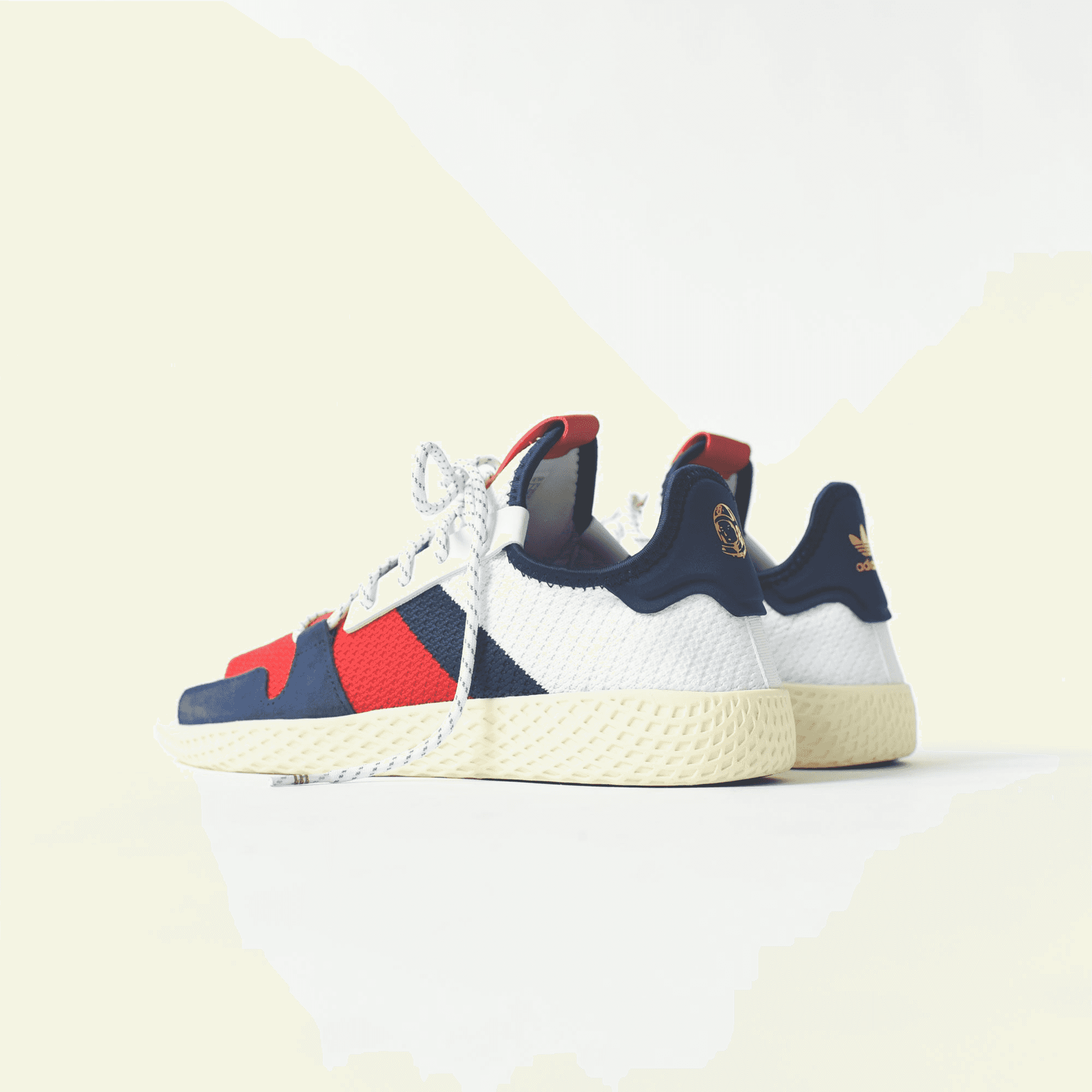 adidas Consortium x Pharrell Williams BBC Hu Tennis - White / Scarlet / Dark Blue — Image 3