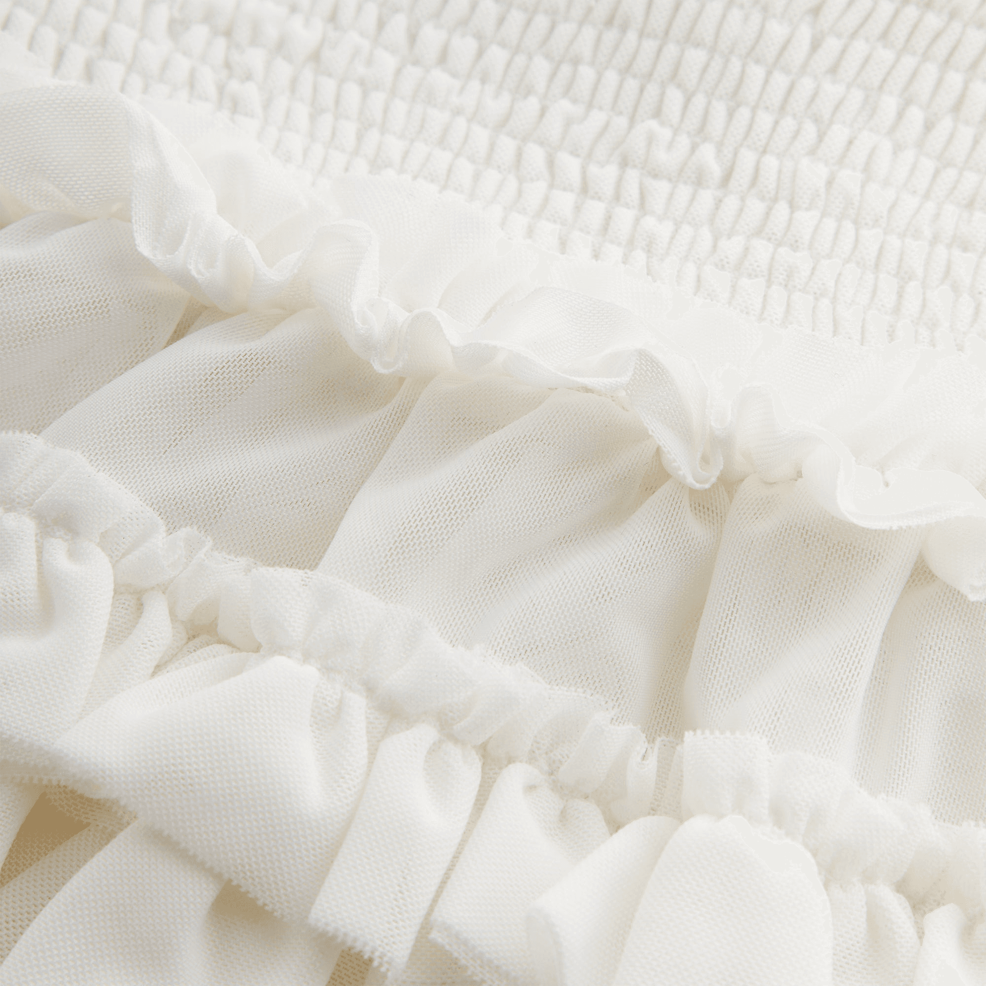 Lisa for Kith Women Mariko Mesh Ruffle Mini Skirt - White — Image 2