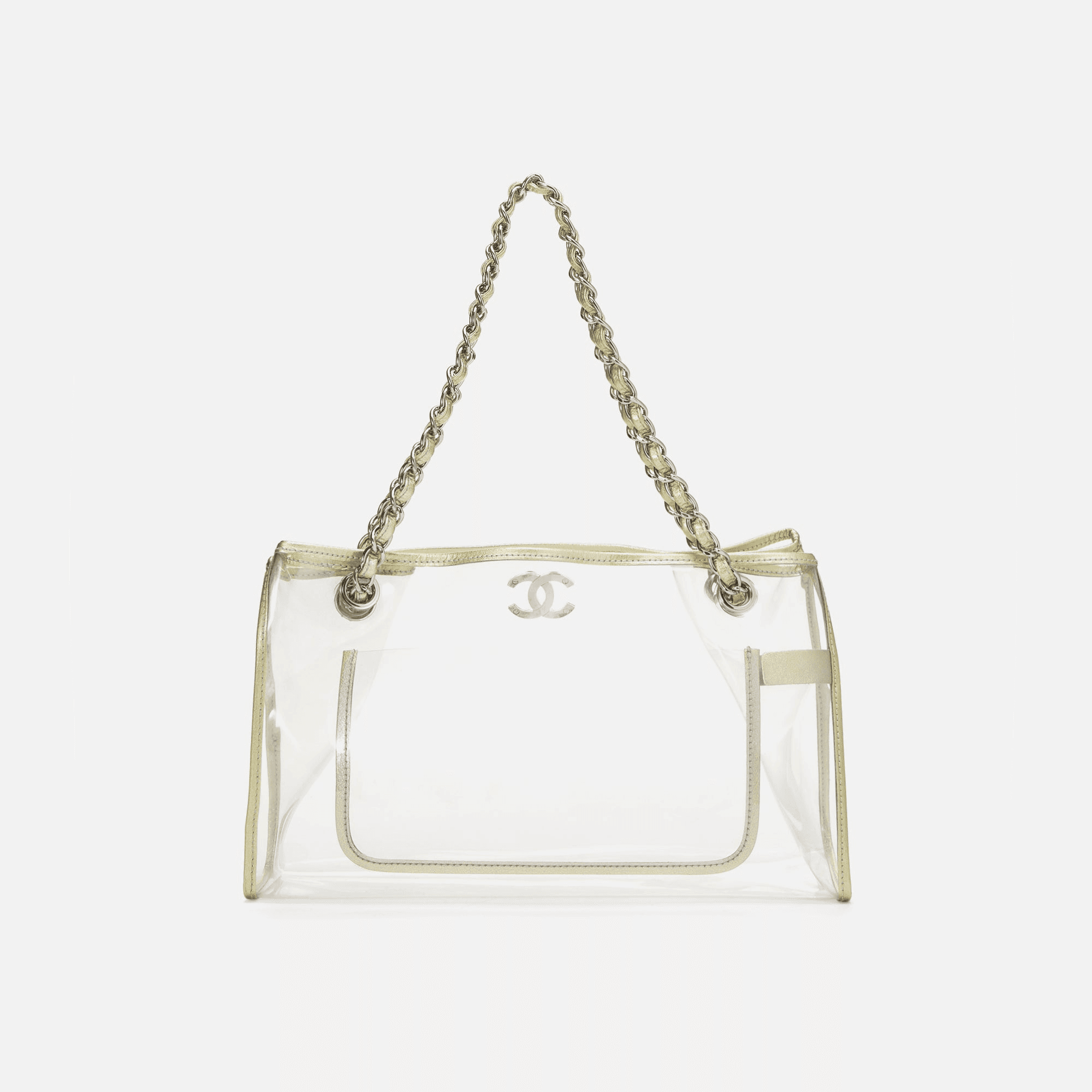 WGACA Chanel CC Tote - Gold Vinyl — Image 5