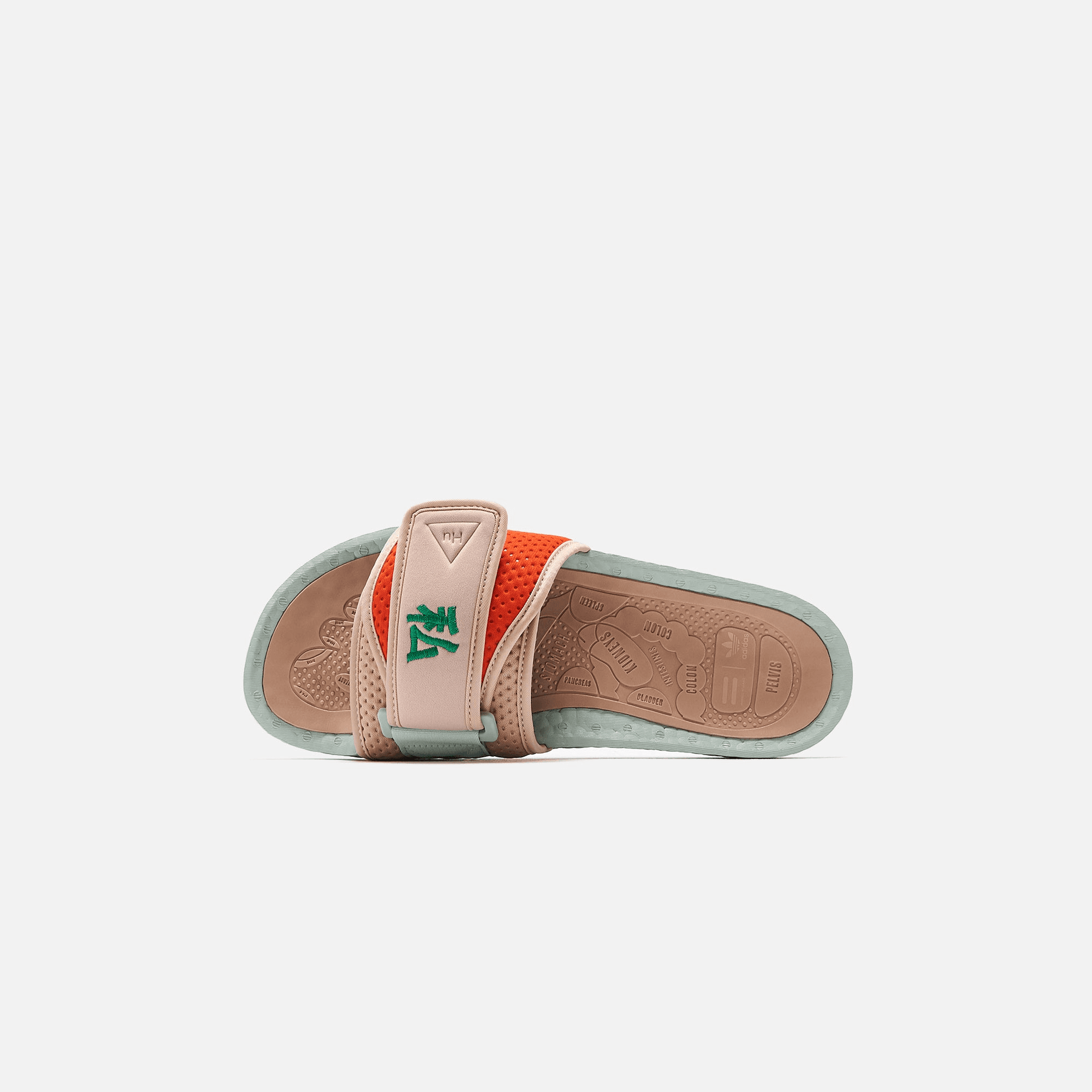 adidas Consortium x Pharrell x NIGO Chancletas HU - Green Tint / Clay Brown / Pale Nude — Image 6