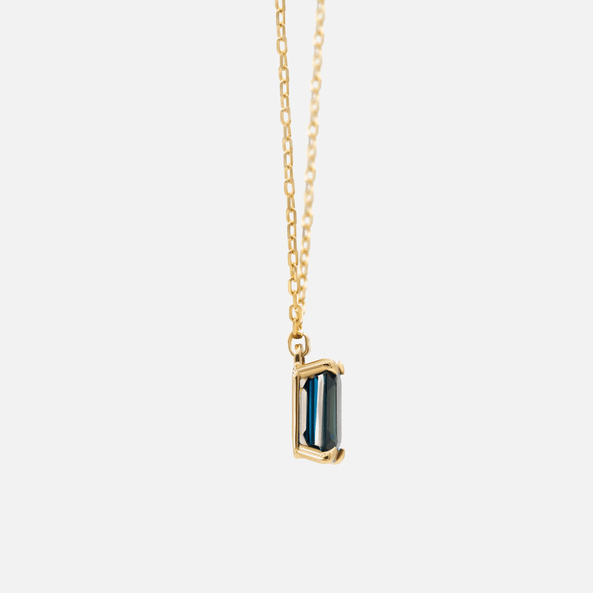 Bernard James Sapphire Pendant - 18k Yellow Gold — Image 3