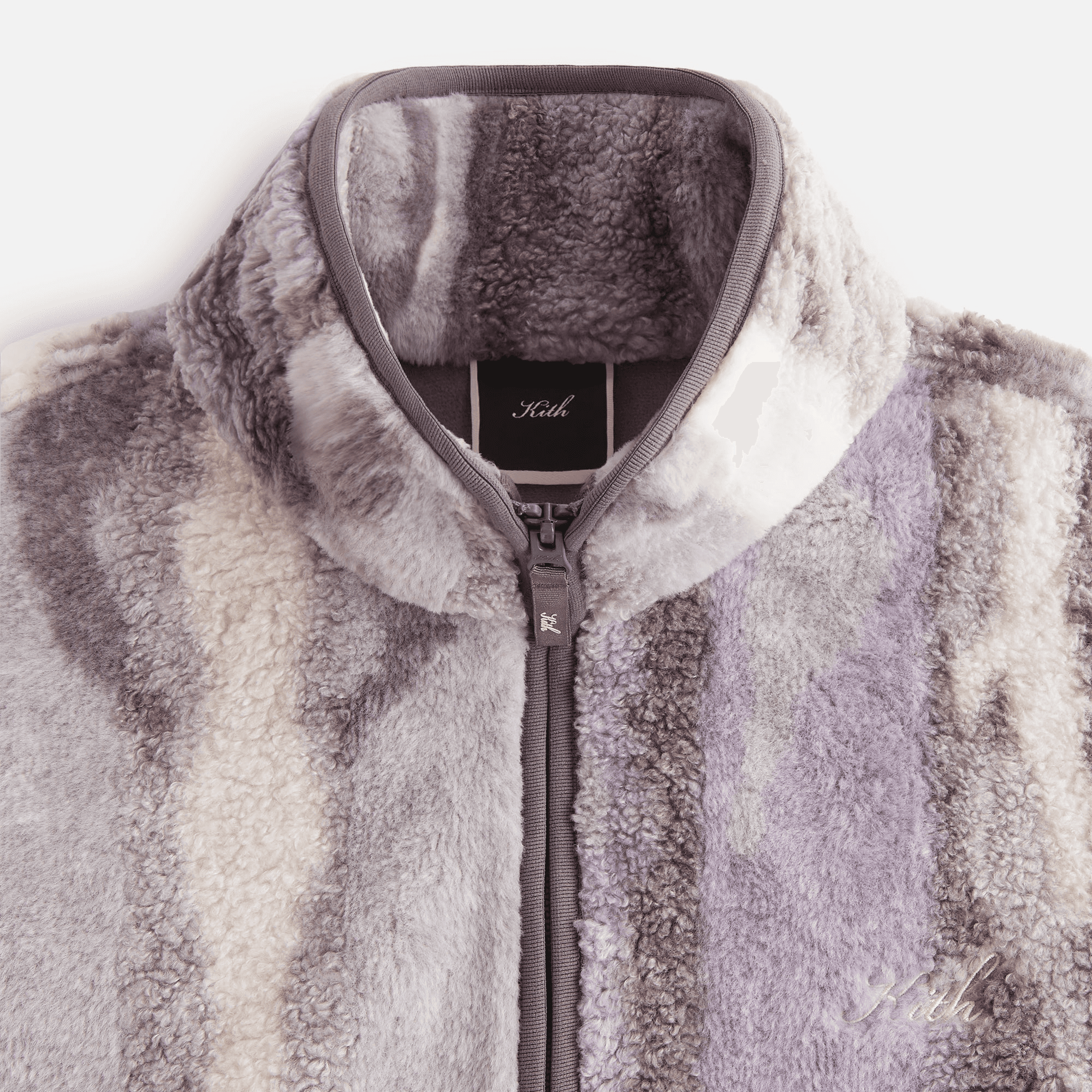 Kith Women Waverly II Jacquard Fur Jacket - Thunder — Image 5