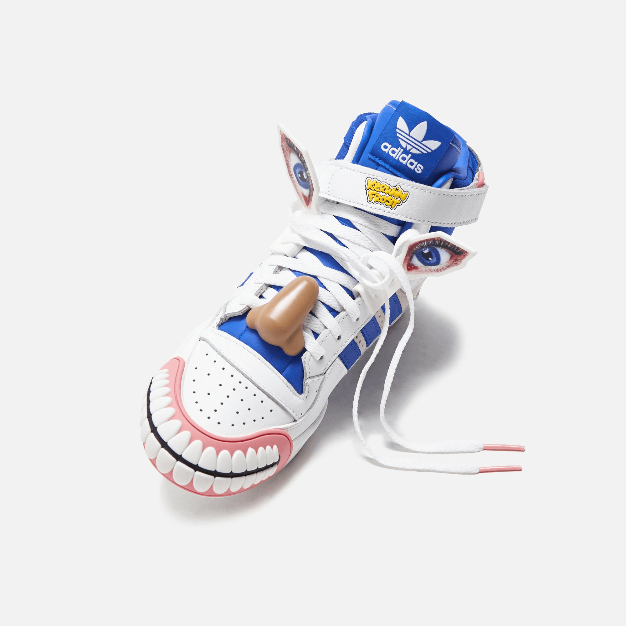 adidas Consortium x Kerwin Frost Forum Hi Humanchives - White / Bold Blue / Yellow — Image 4