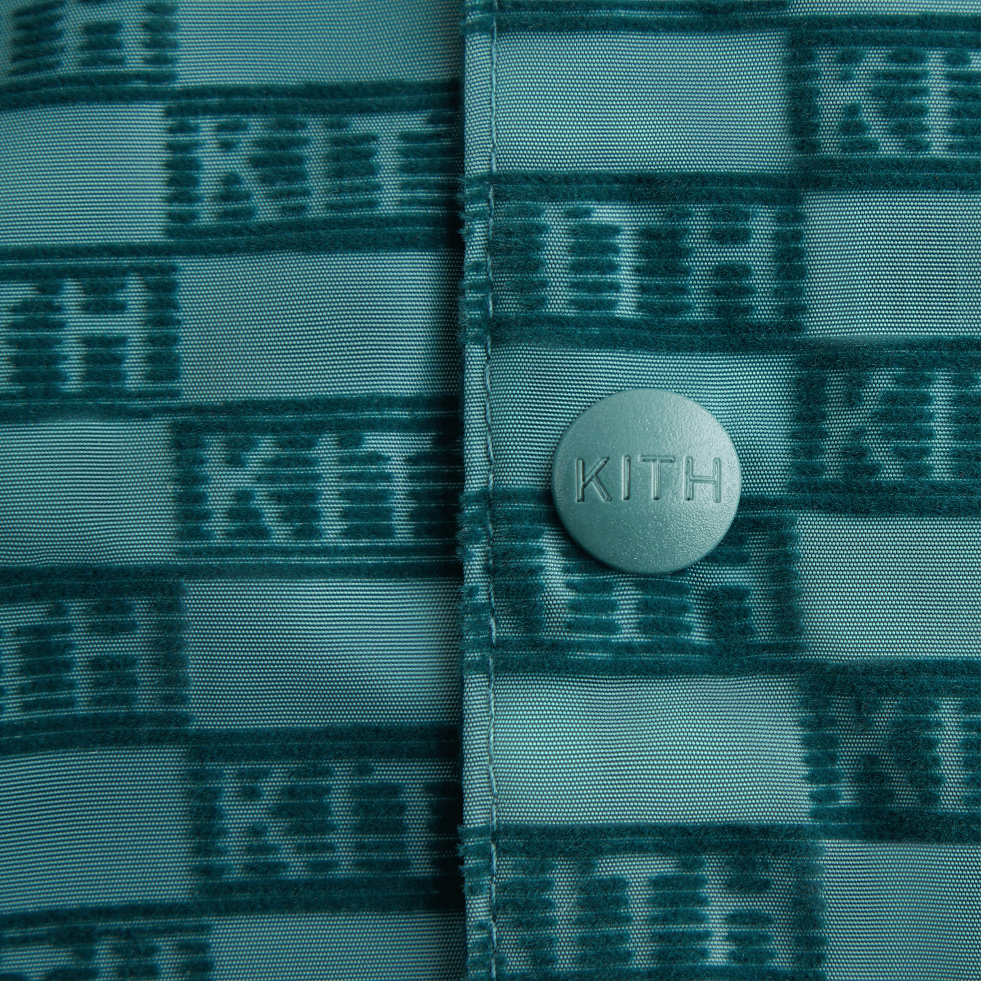 Kith Kids Flocked Monogram Hooded Coaches Jacket - Rhythm — Image 2