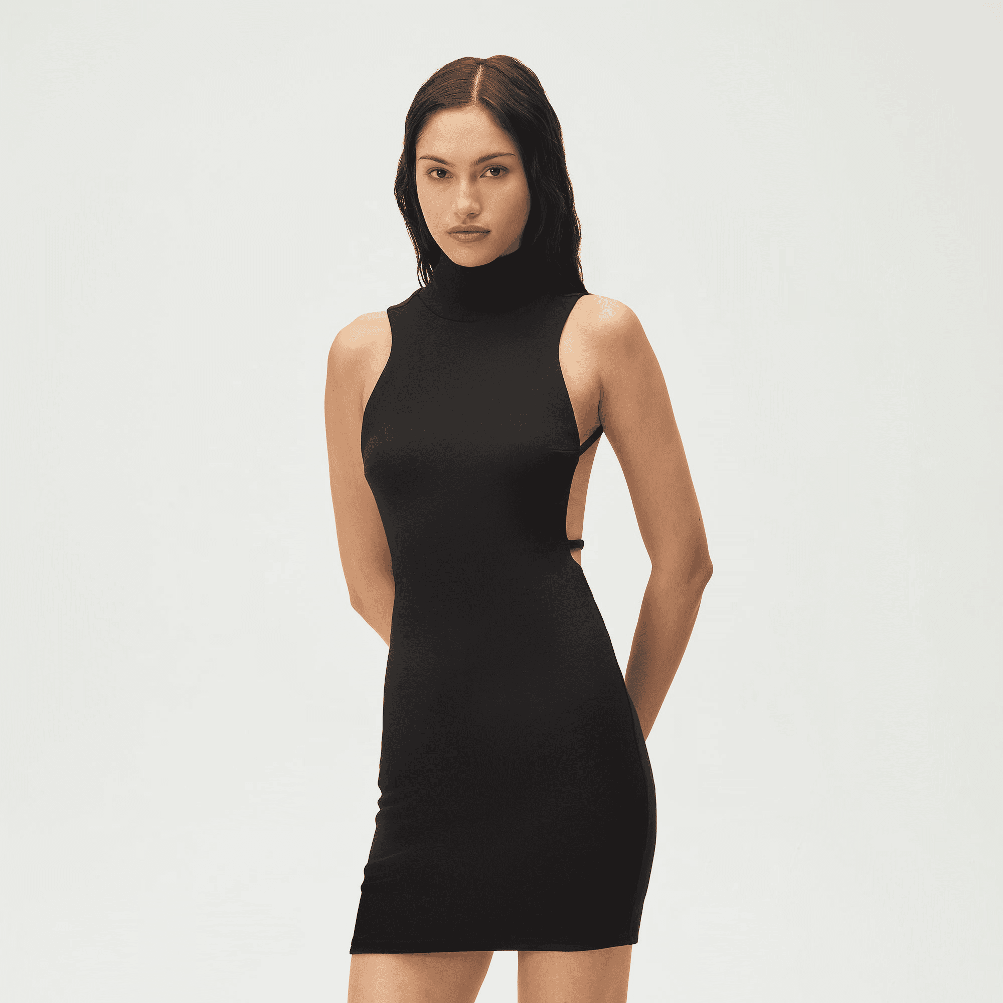 Lisa for Kith Women Nina Backless Mini Dress - Black — Image 5