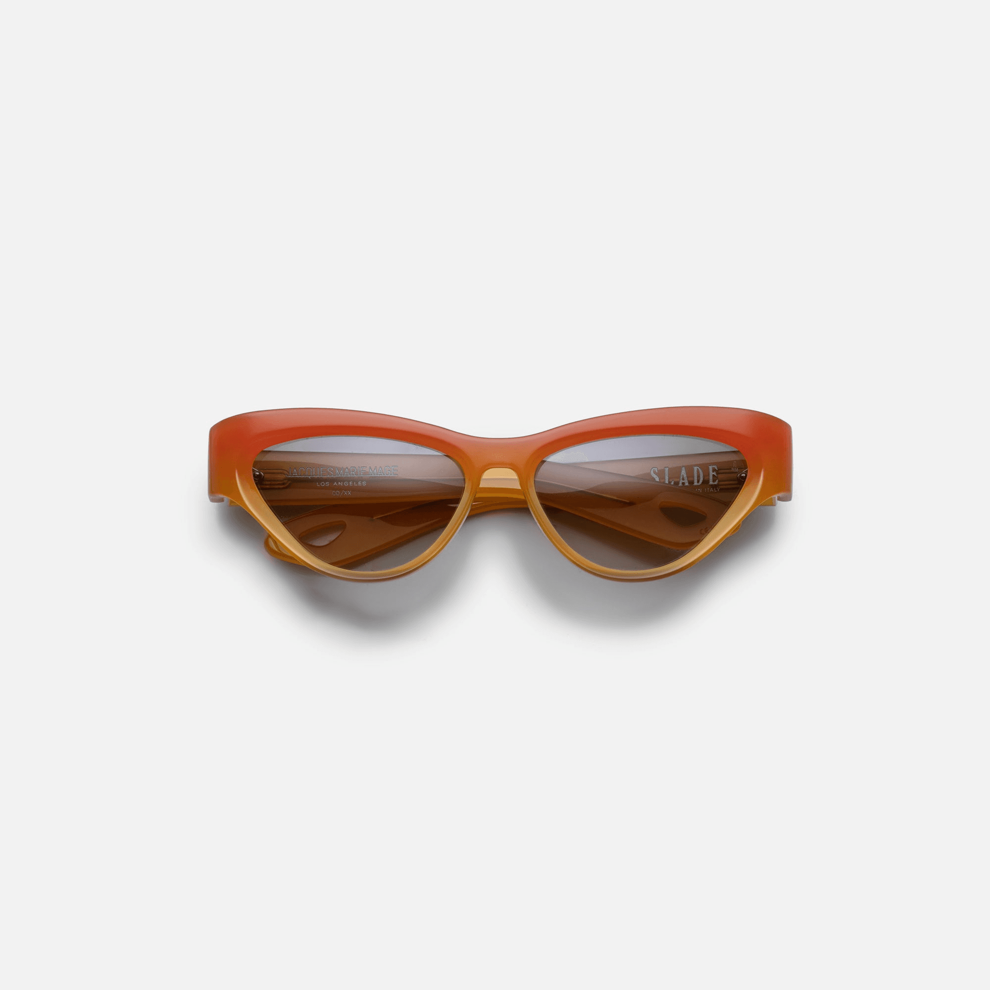 Jacques Marie Mage Slade Crush Frame Brandy Gradient Lens Silver Hardware - Orange - Image 1