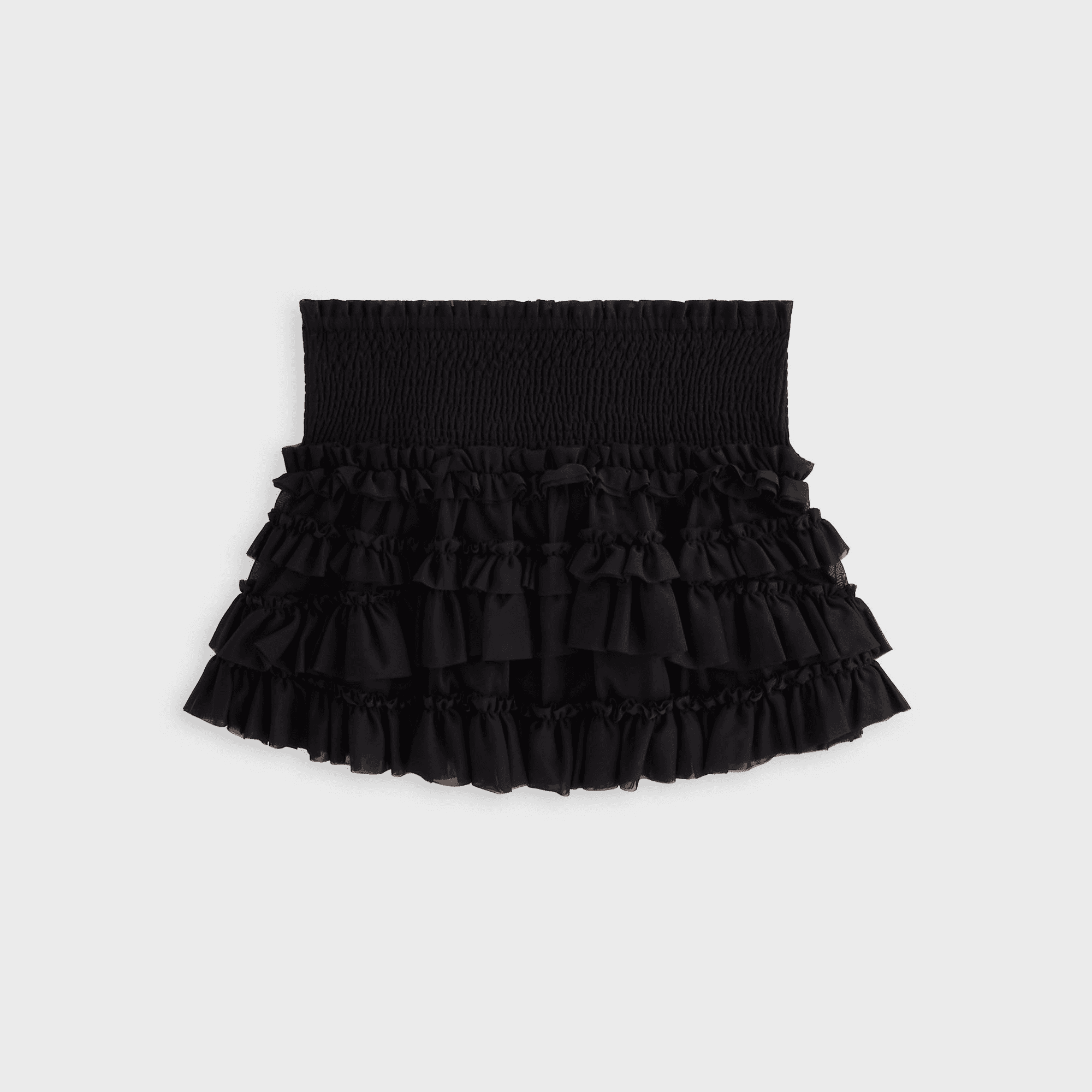 Lisa for Kith Women Mariko Mesh Ruffle Mini Skirt - Black — Image 5