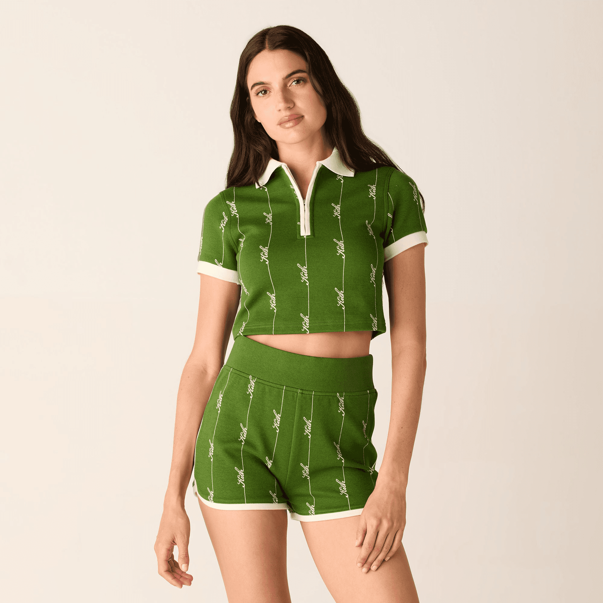 Kith Women Taylen Pique Logo Knit Polo - Turf — Image 4