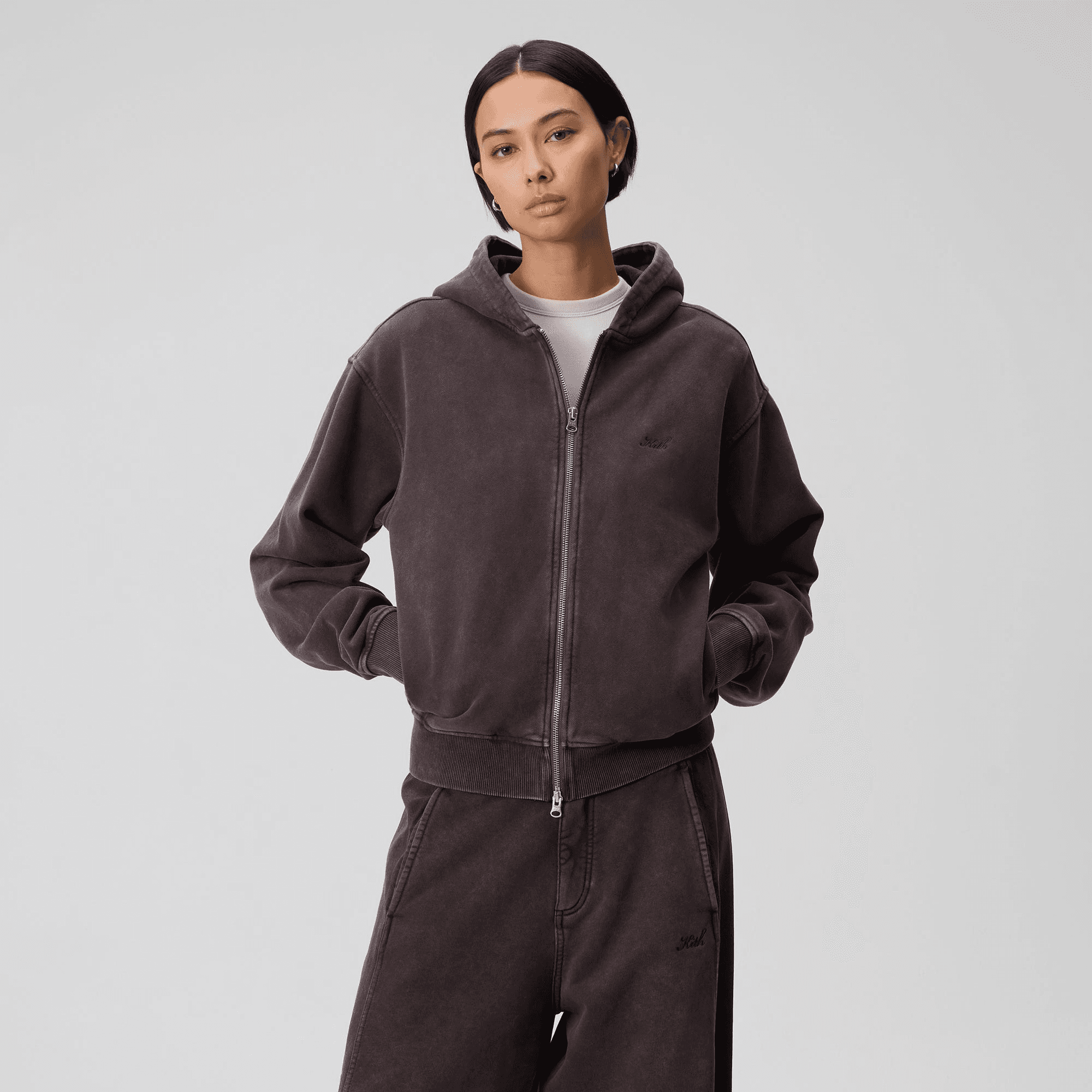 Kith Women Tanner Sueded Hoodie - Shade — Image 5
