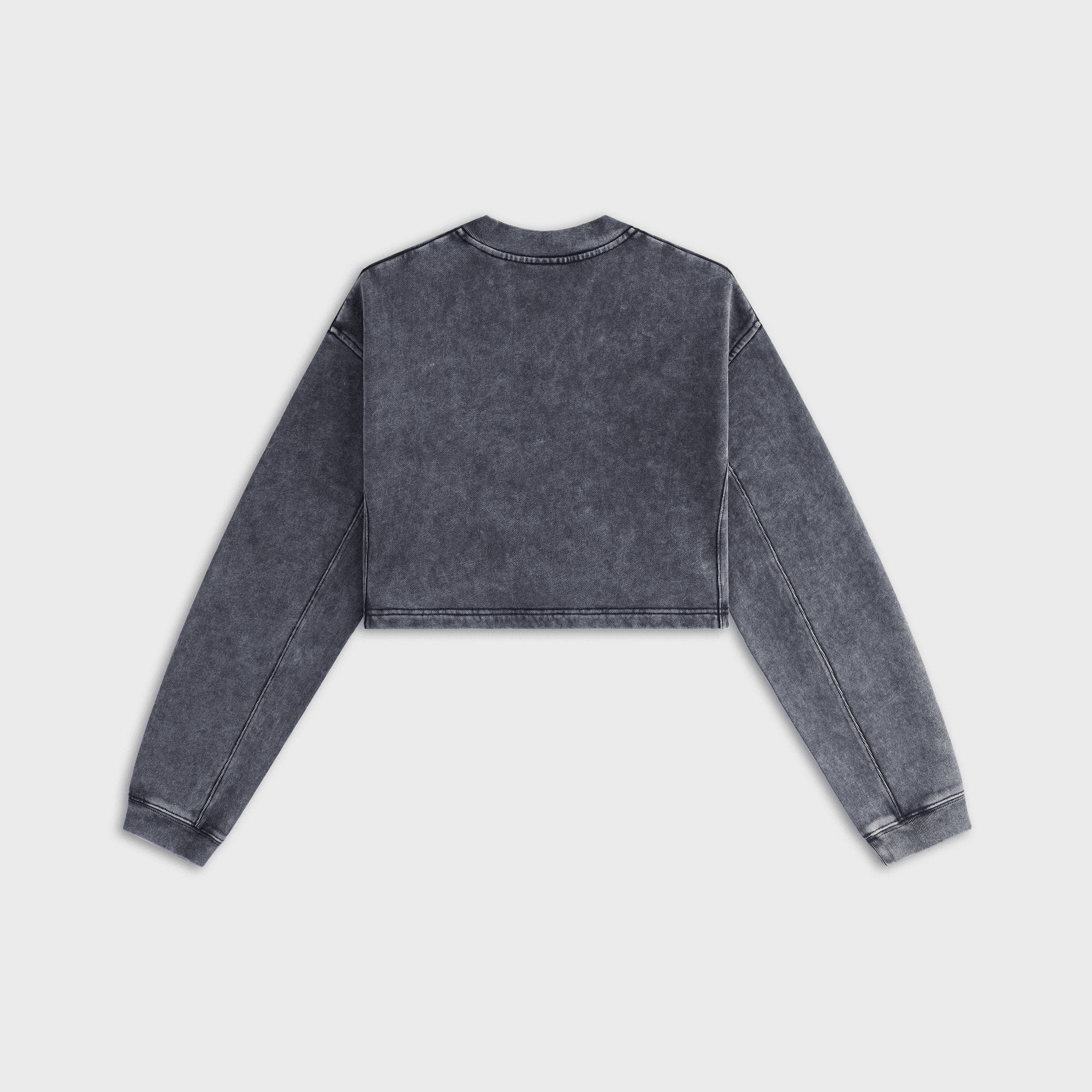 Kith Women Verity Cropped V-Neck Long Sleeve - Overcast — Image 4