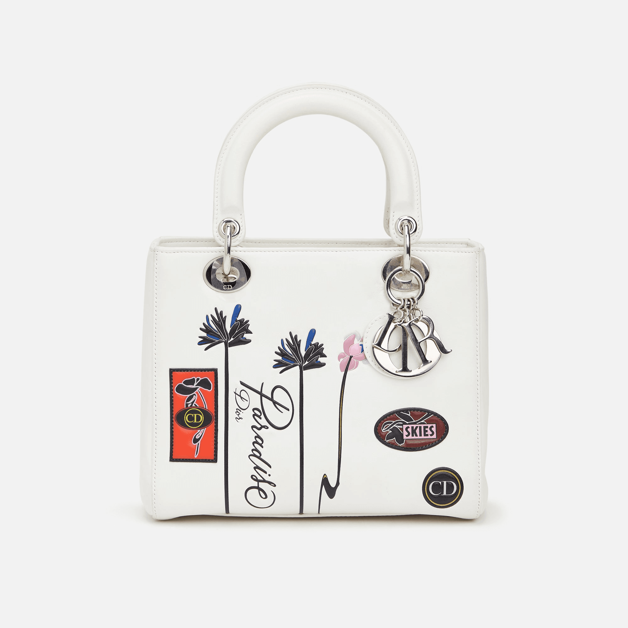 WGACA Dior Embossed Paradise Lady Dior M - White — Image 6