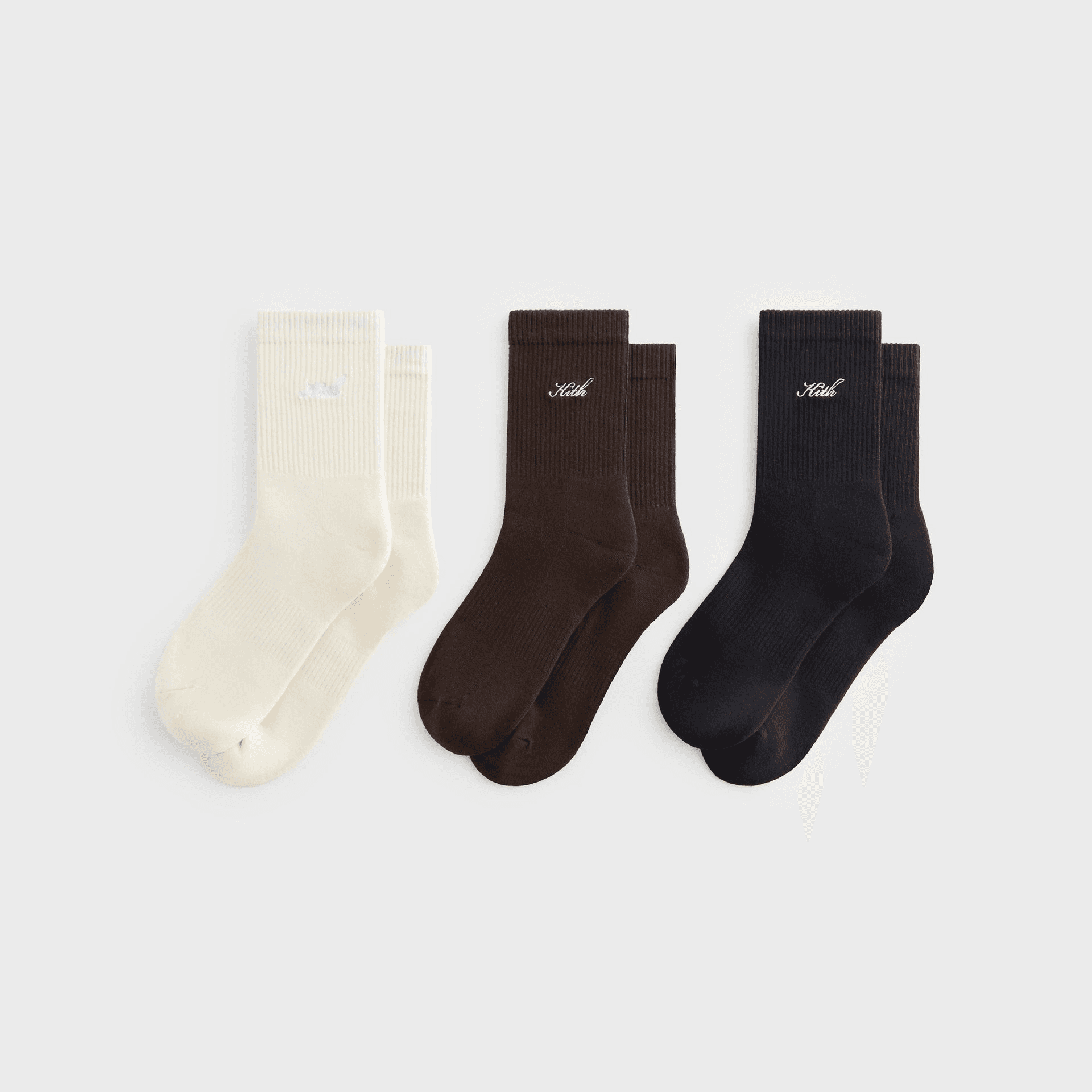 Kith Women Script Light Mid Calf 3-Pack Crew Socks - Multi — Image 5