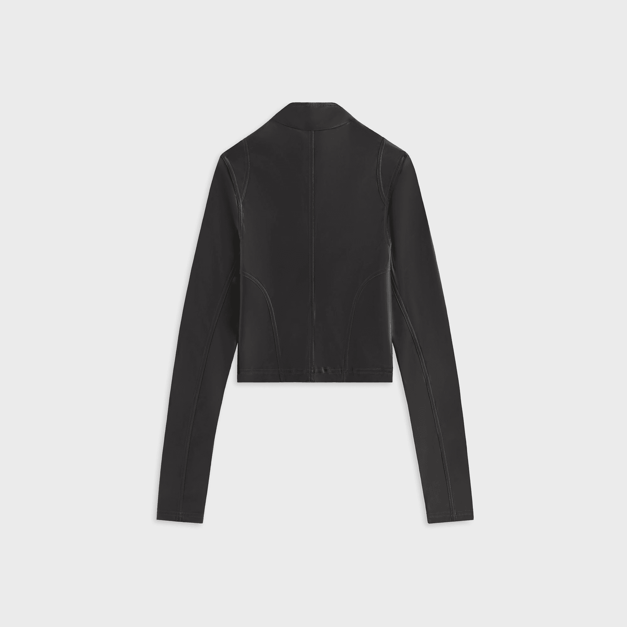 Kith Women Nita Faux Leather Zip Long Sleeve - Black — Image 5