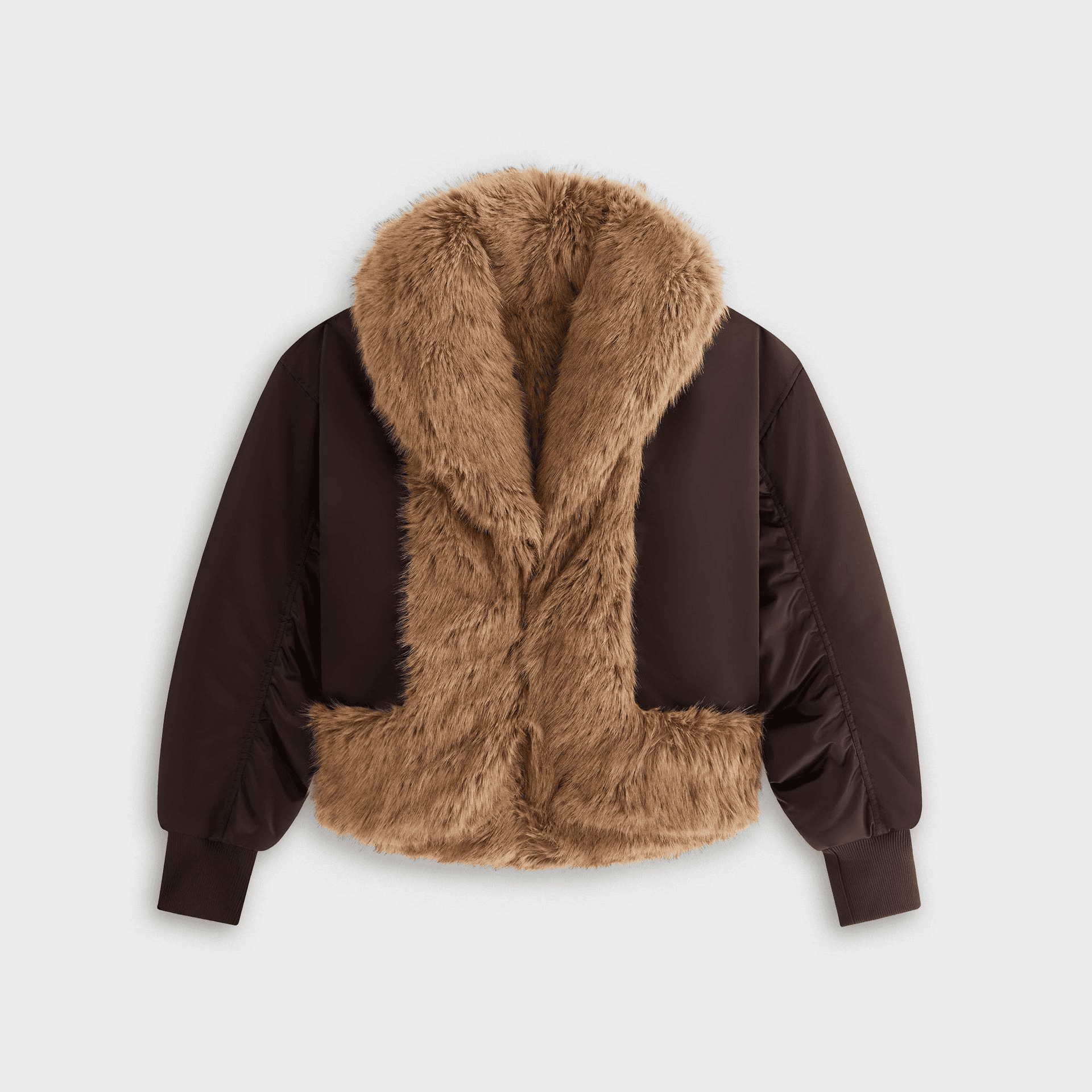 Kith Women Senna Faux Fur Reversible Bomber - Incognito — Image 5