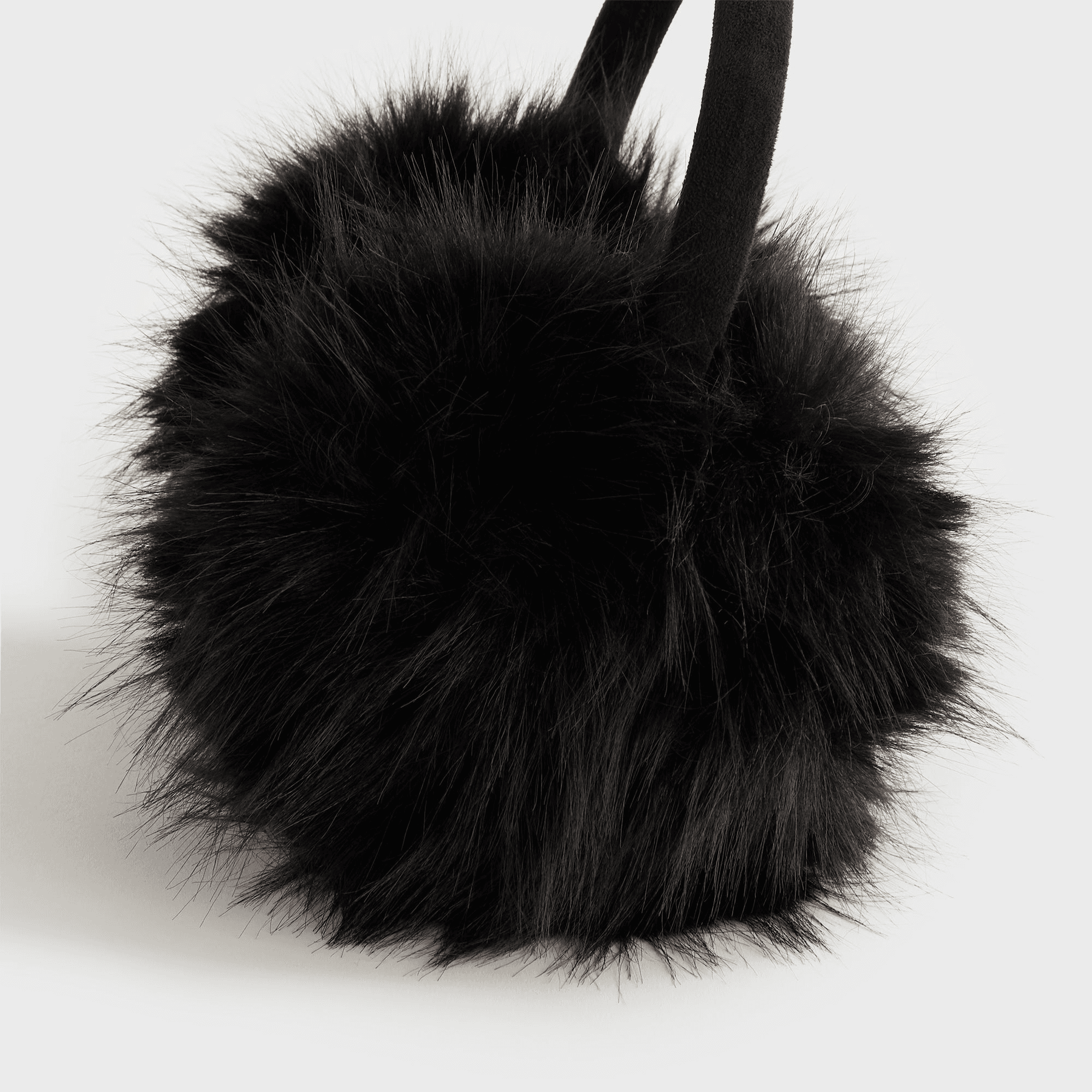 Kith Women Faux Fur Shaggy Ear Muff - Black — Image 2
