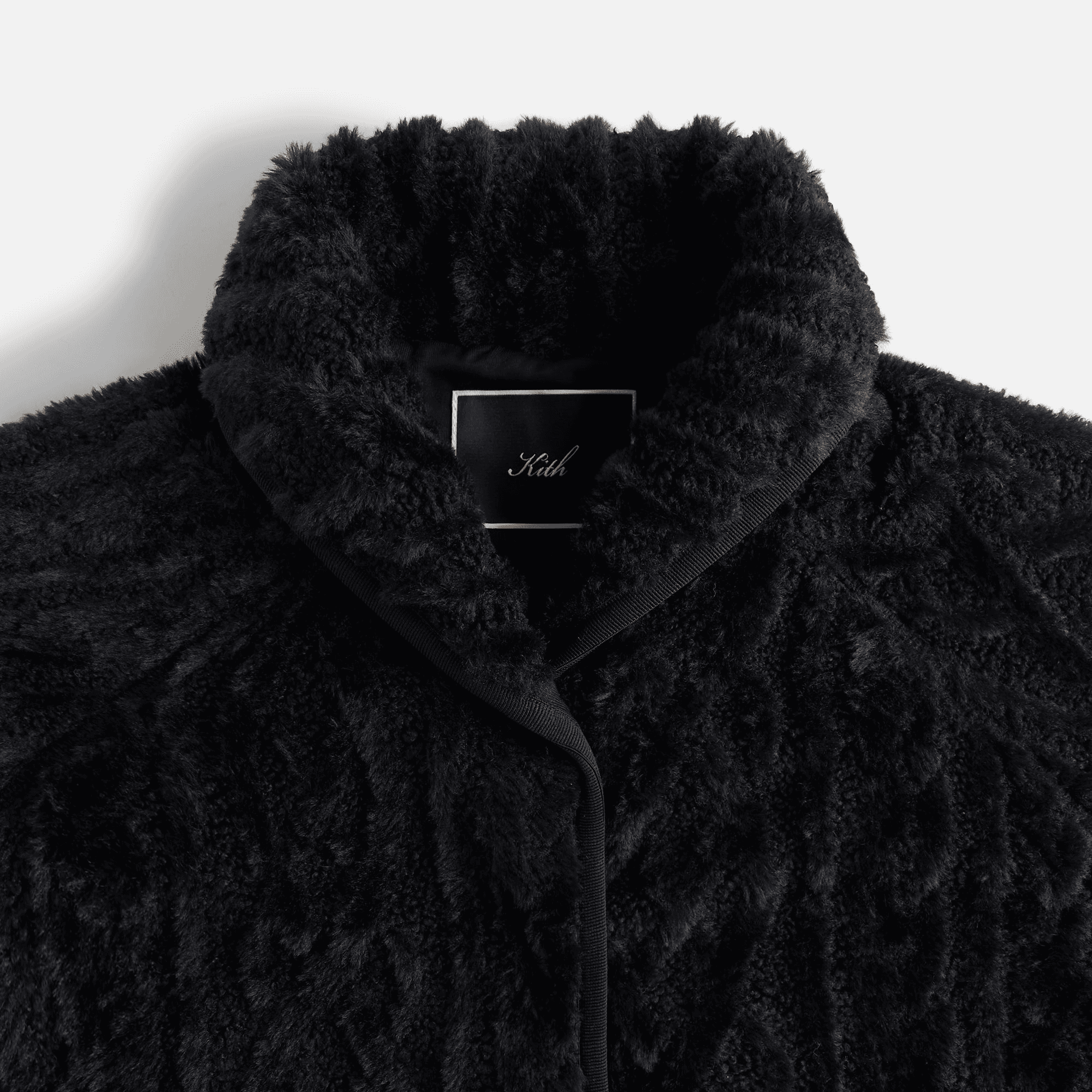 Kith Women Grayson Cable Sherpa Jacket - Black — Image 4