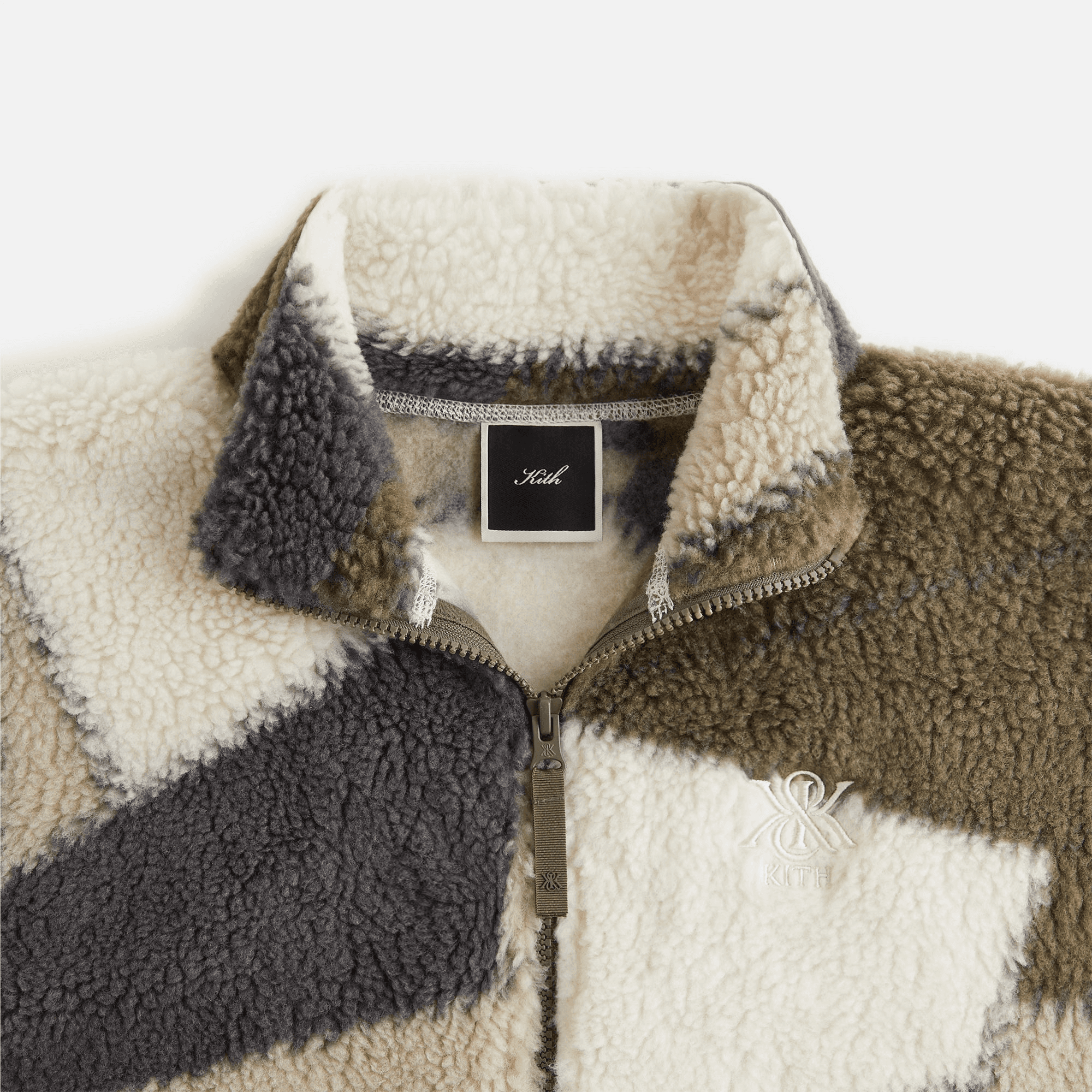 Kith Women Waverly II Patchwork Fleece Jacket - Plaster — Image 4