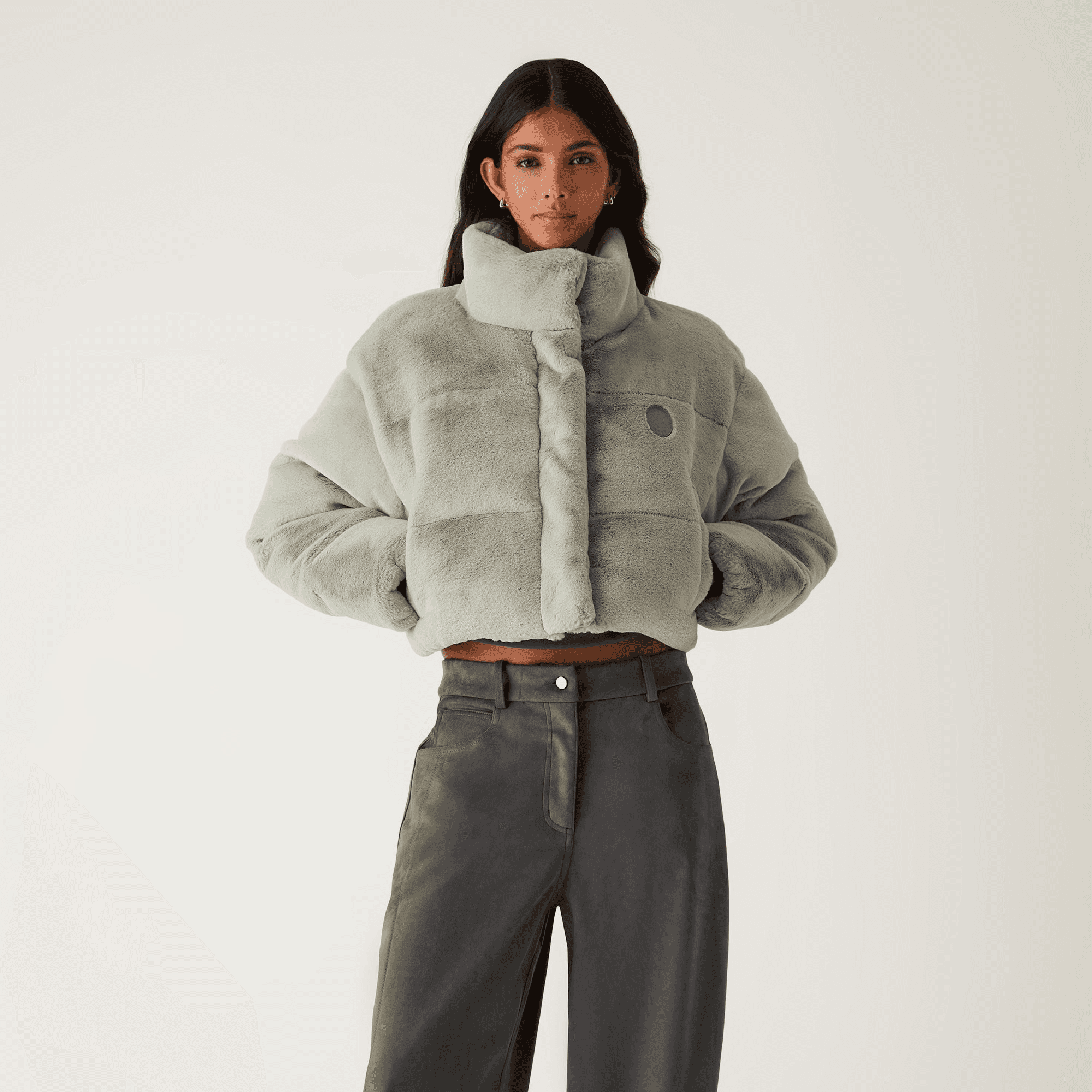 Kith Women Shae Cropped Fur Puffer - Palais — Image 6