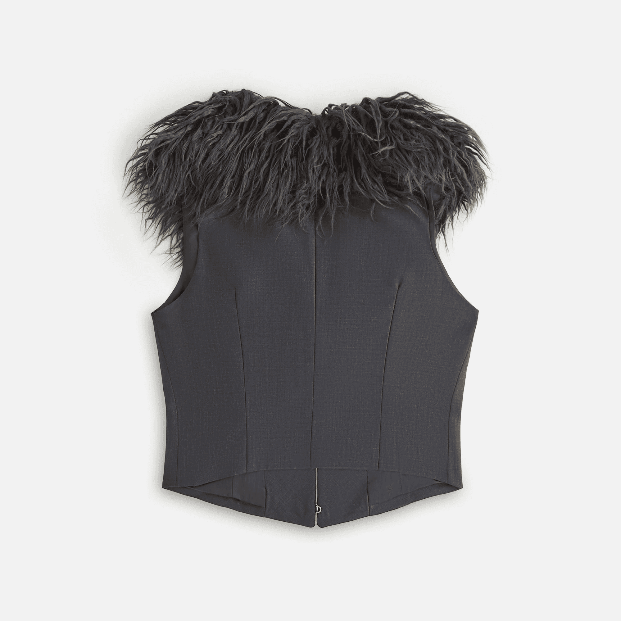 Kith Women Kyani Fur Collar Vest - Void — Image 4