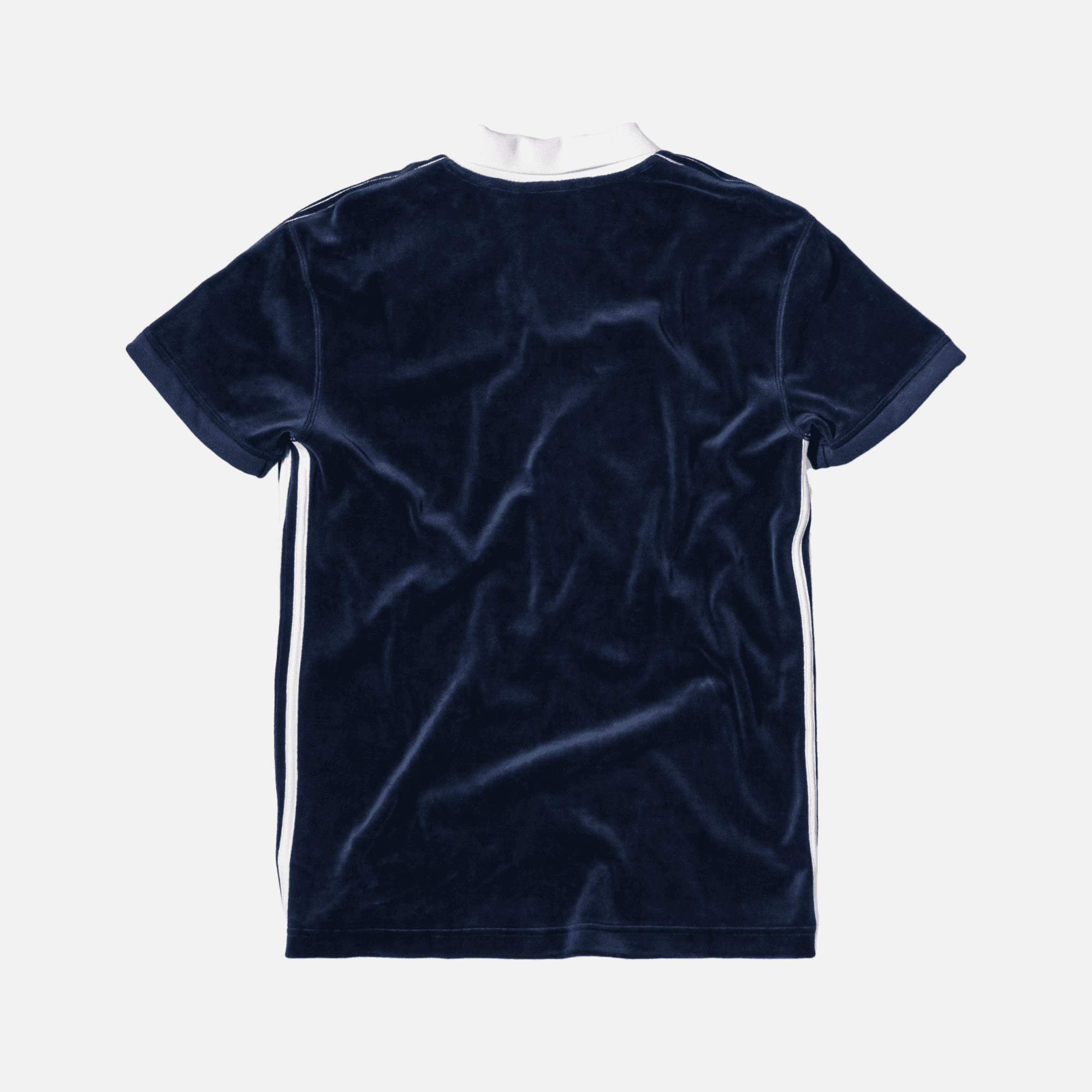 adidas Originals x Alexander Wang Velour Polo - Night Indigo — Image 2