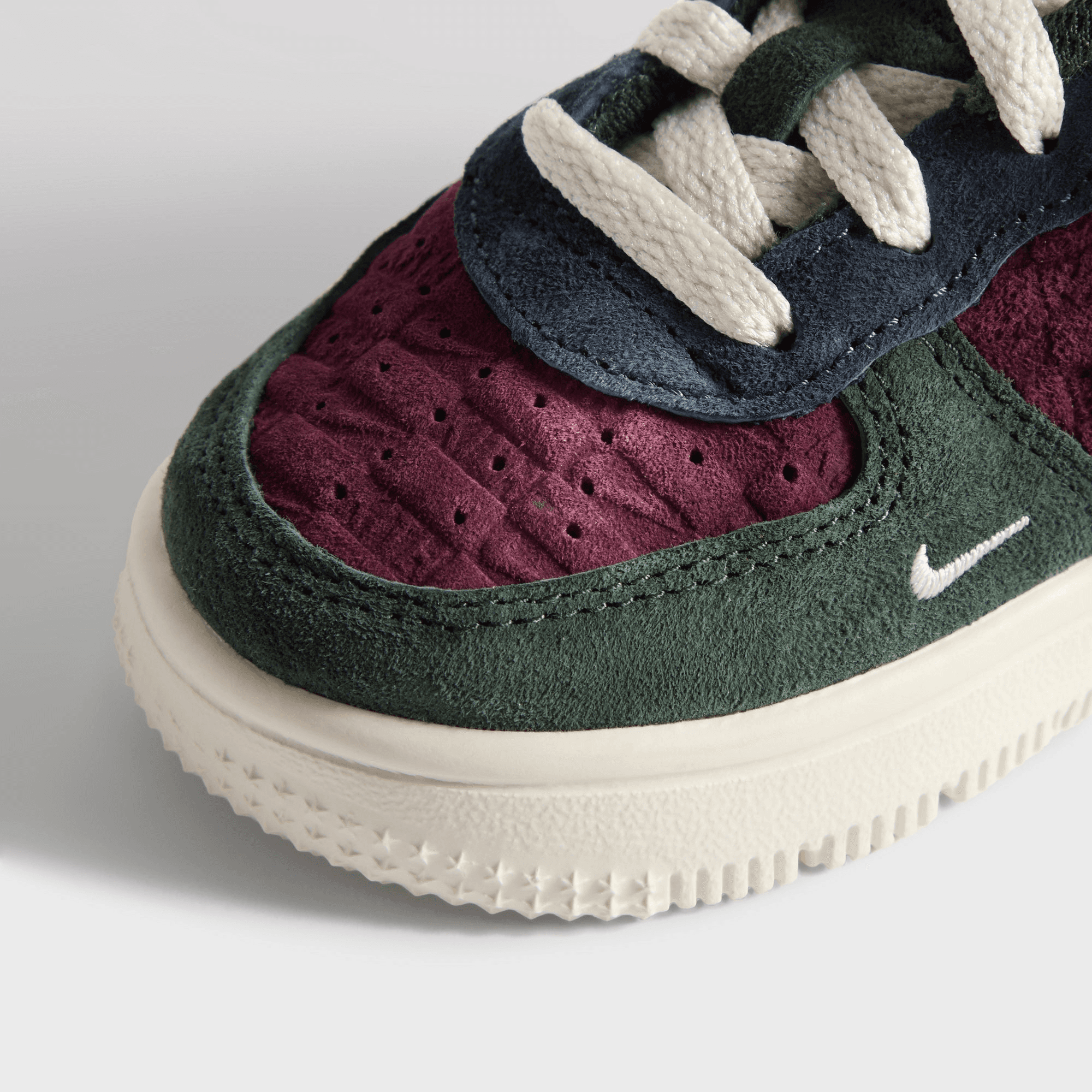 Kith for Nike TD Air Force 1 Low Lace - Night Maroon / Phantom — Image 2