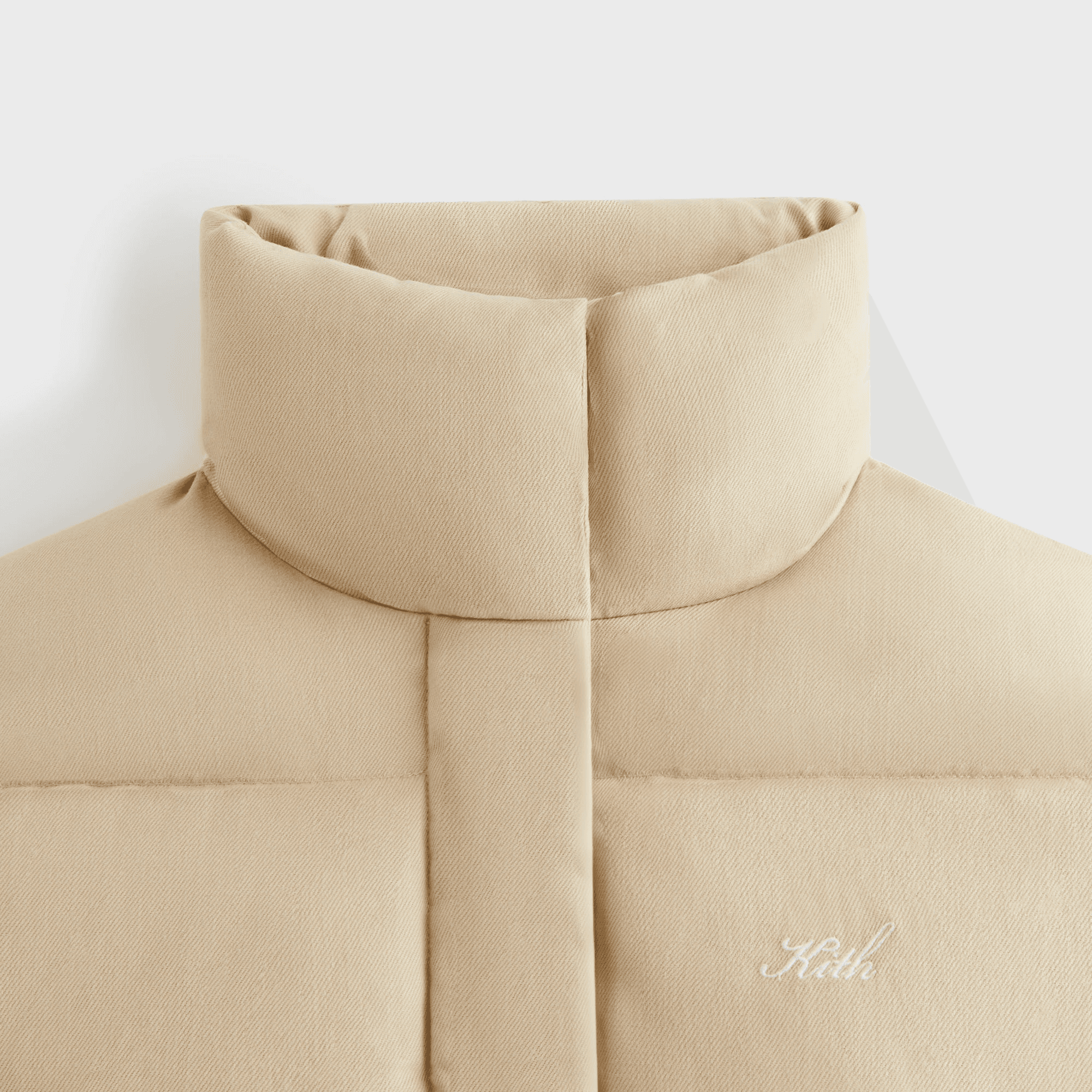 Kith Women Shae Cropped Denim Puffer - Birch — Image 3