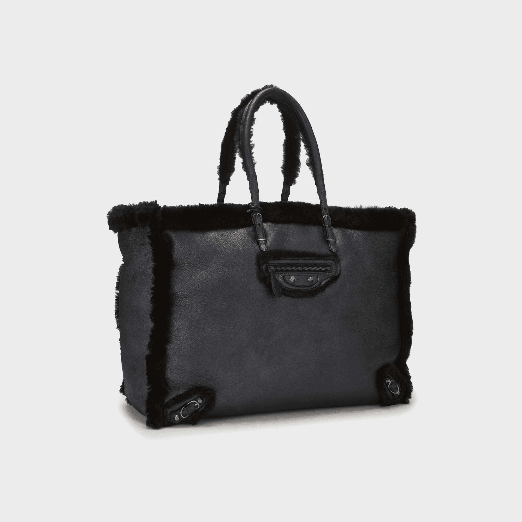 WGACA Balenciaga Shearling Papier A4 Large - Black — Image 2