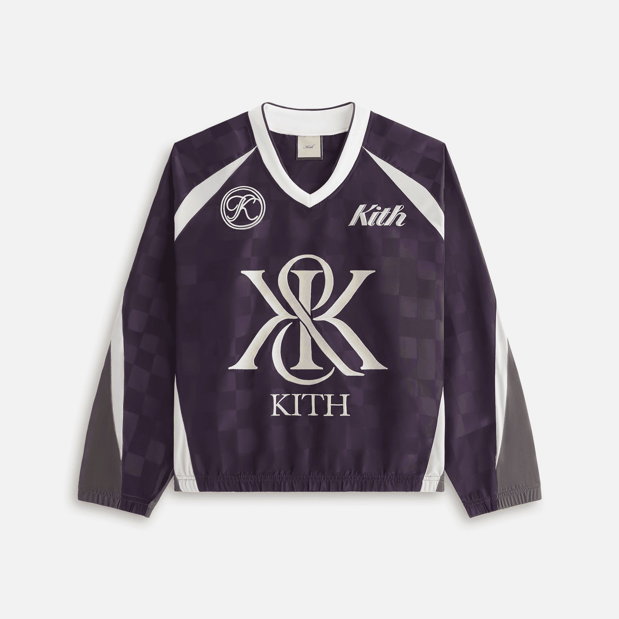 Kith Women Checkered Satin Dayton Combo Pullover - Nightshade