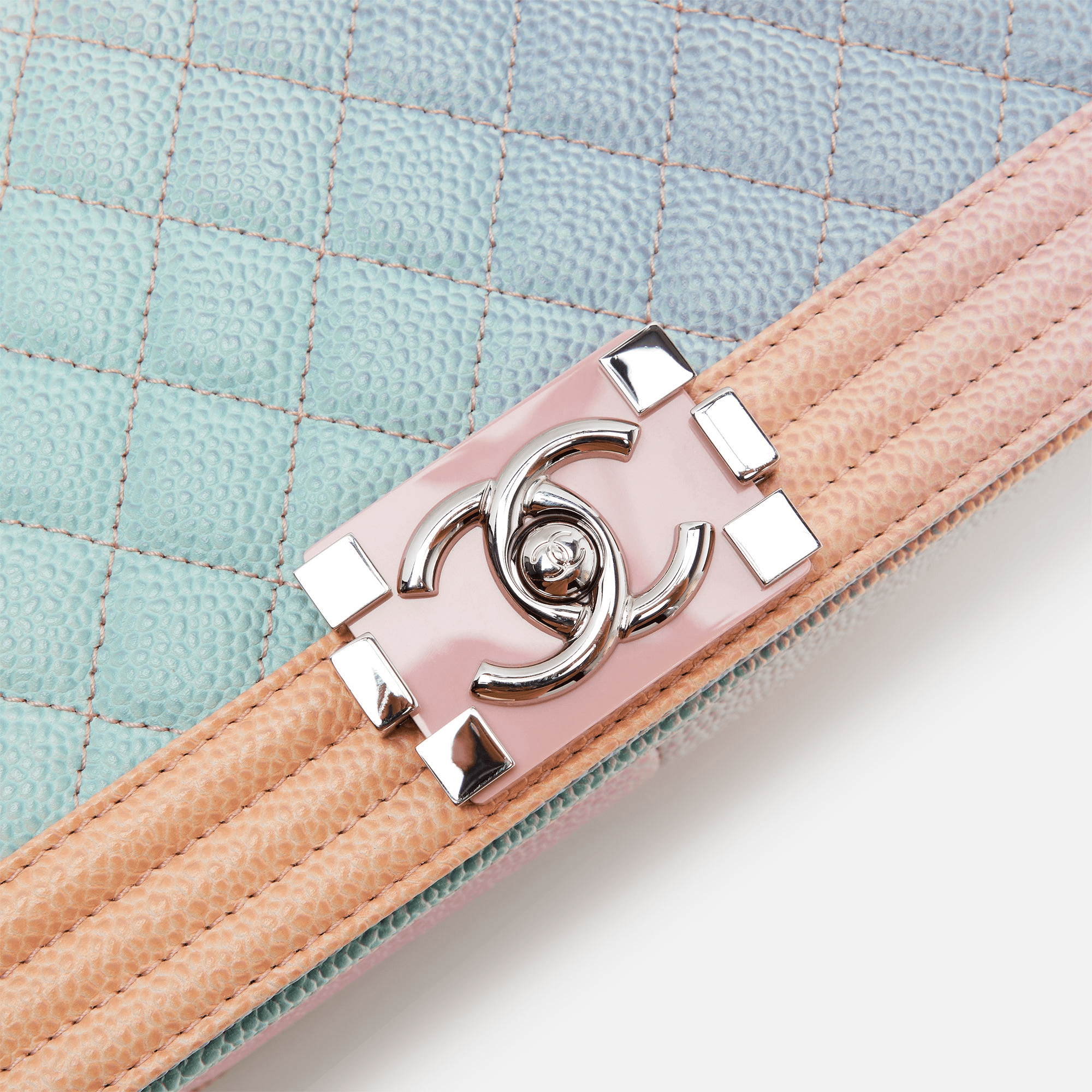 WGACA Chanel Caviar Rainbow Boy Bag - Multi — Image 3