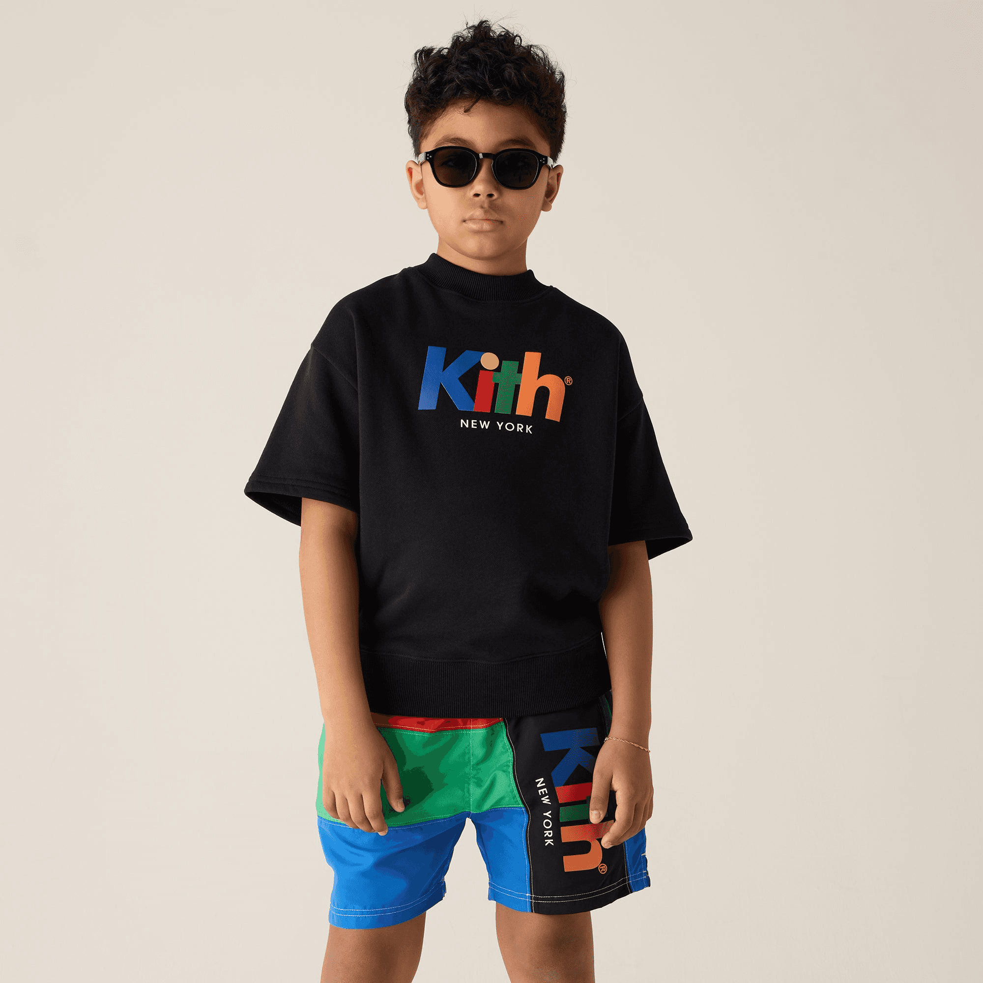 Kith Kids Retro Kai Swim Trunk - Black — Image 4