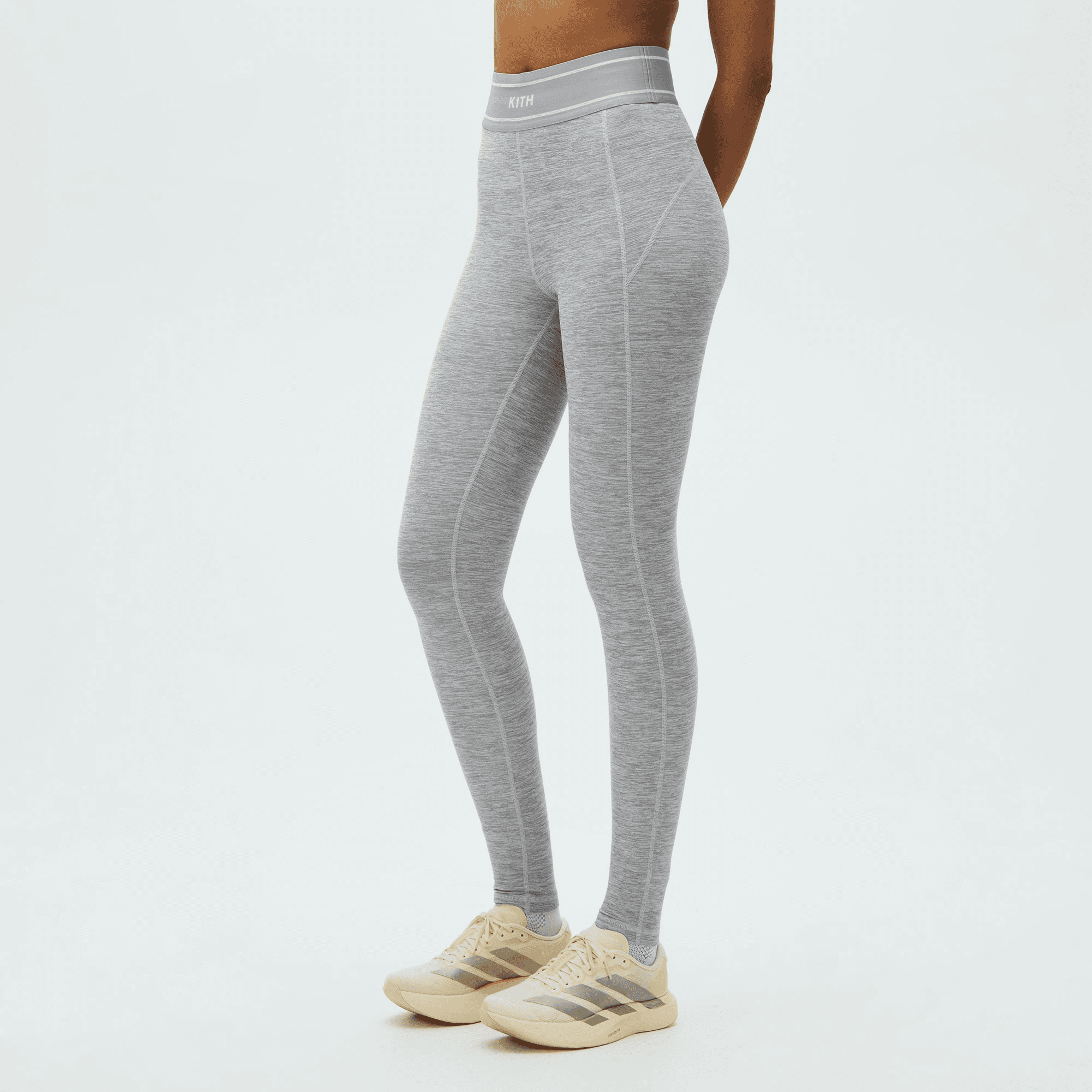 Kith Women Avery Tights - Cool Heather Grey — Image 3