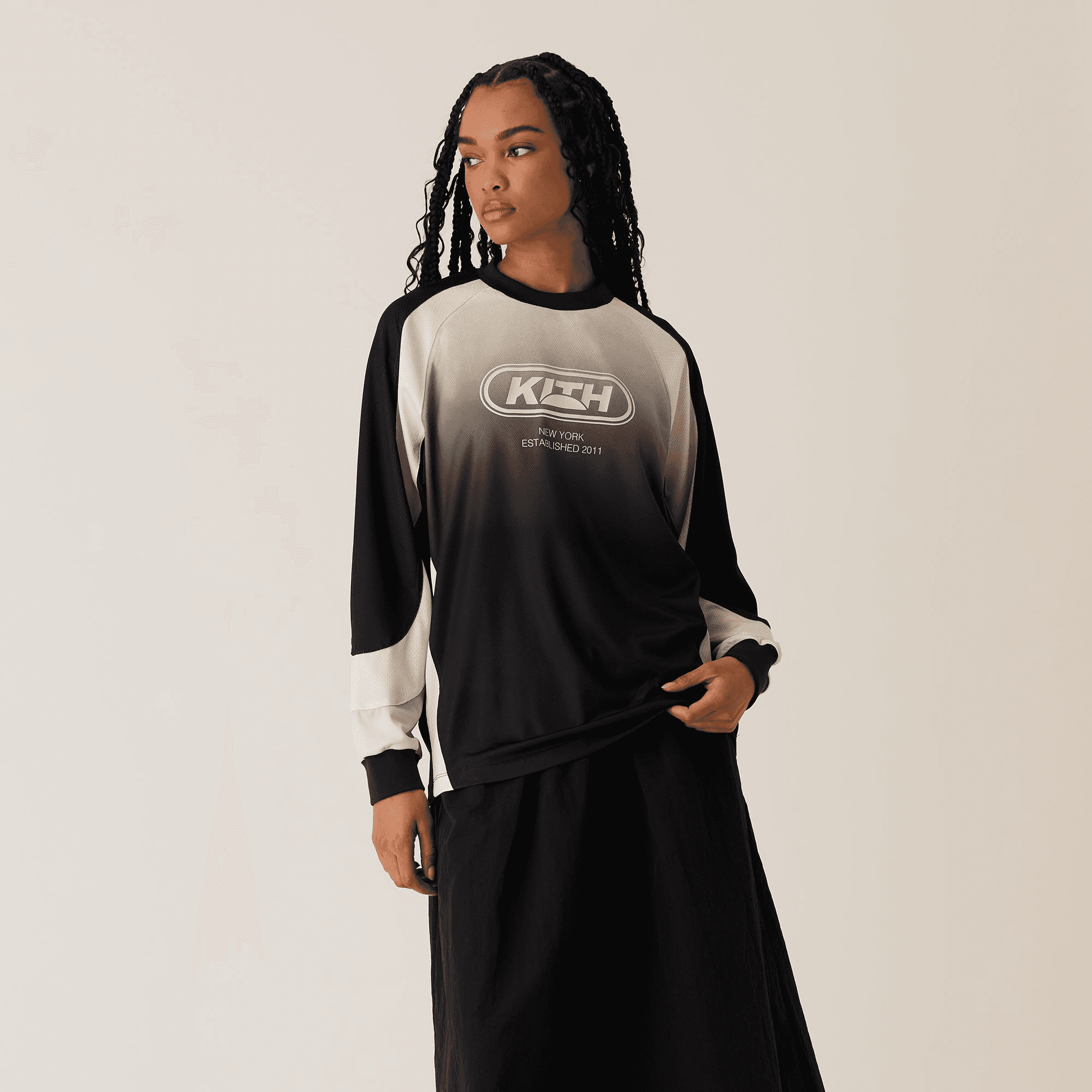 Kith Women Gradient Ridley Tech Long Sleeve - Black — Image 5