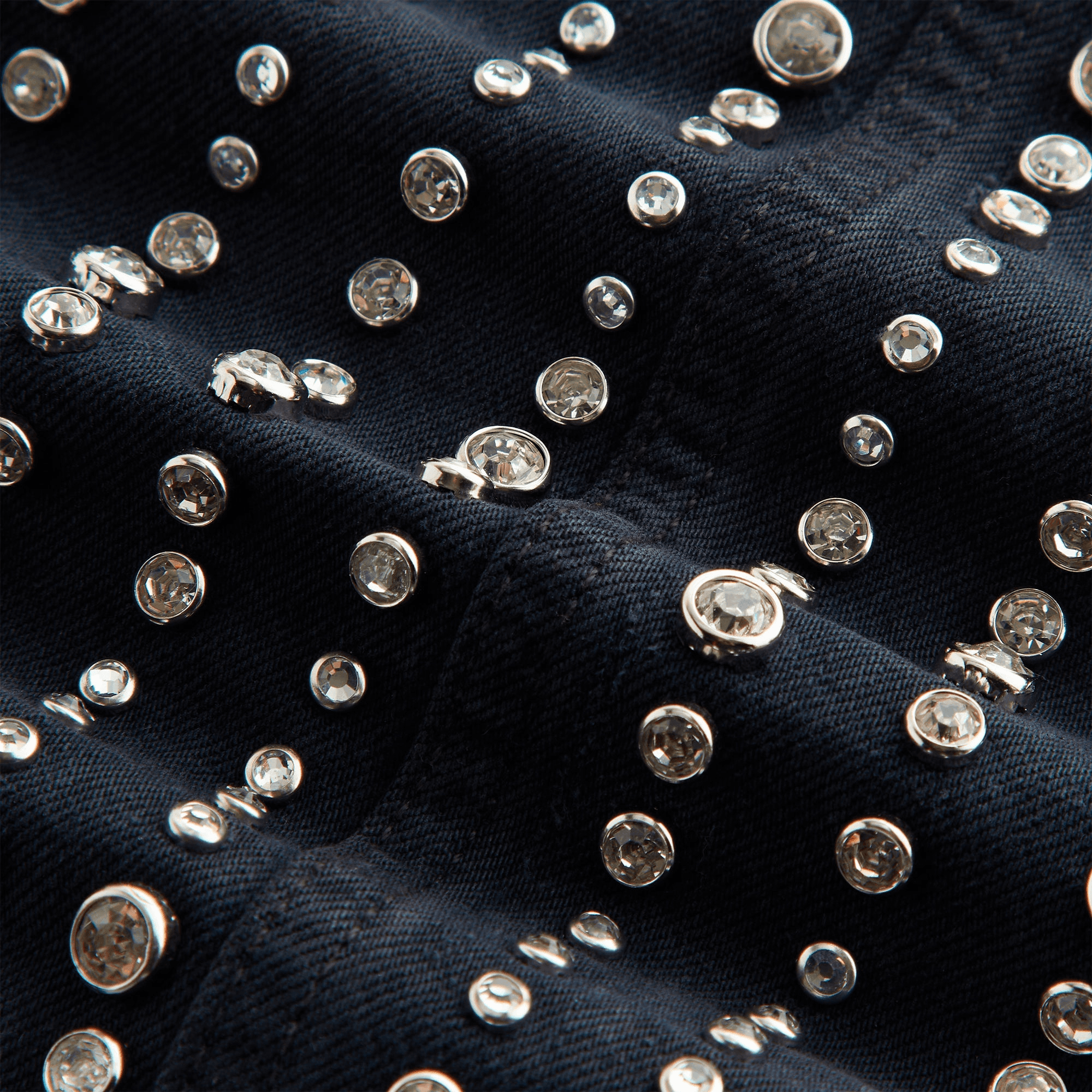 Lisa for Kith Women Nari Studded Denim Mini Skirt - Black — Image 3