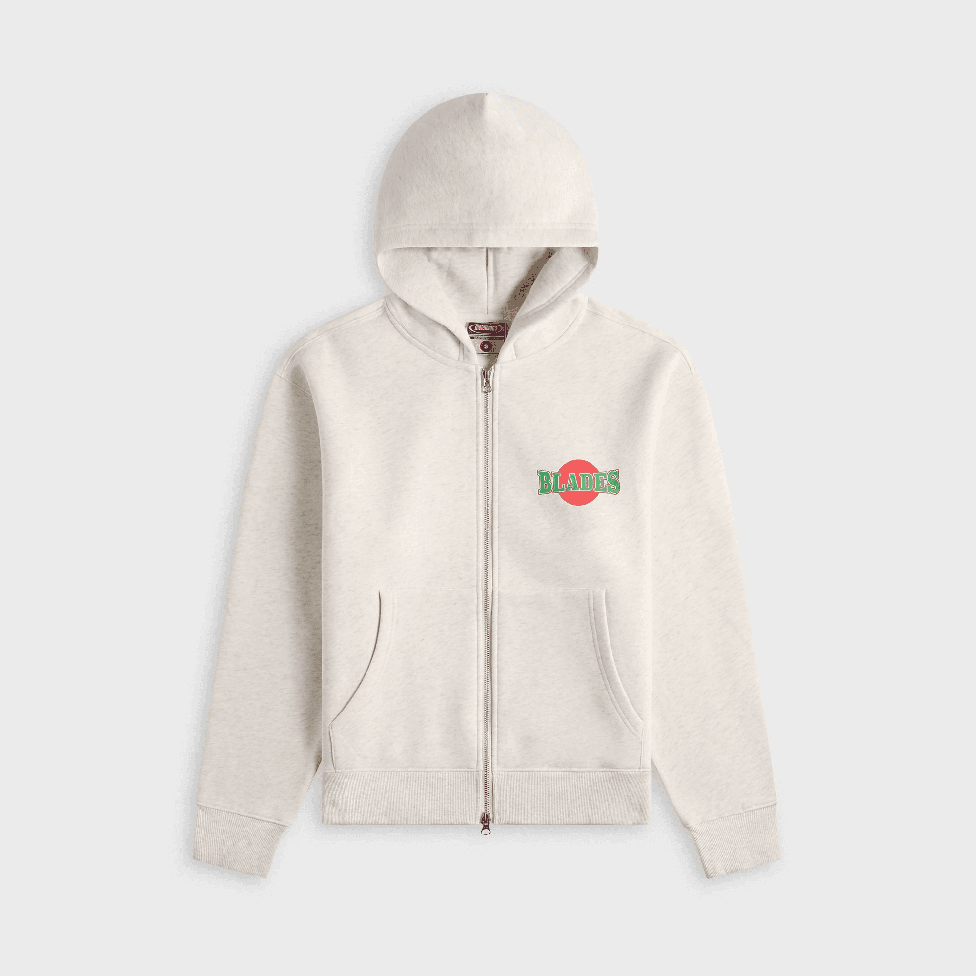 Metalwood Blades Gym Zip Hooded Sweatshirt - Heather Grey