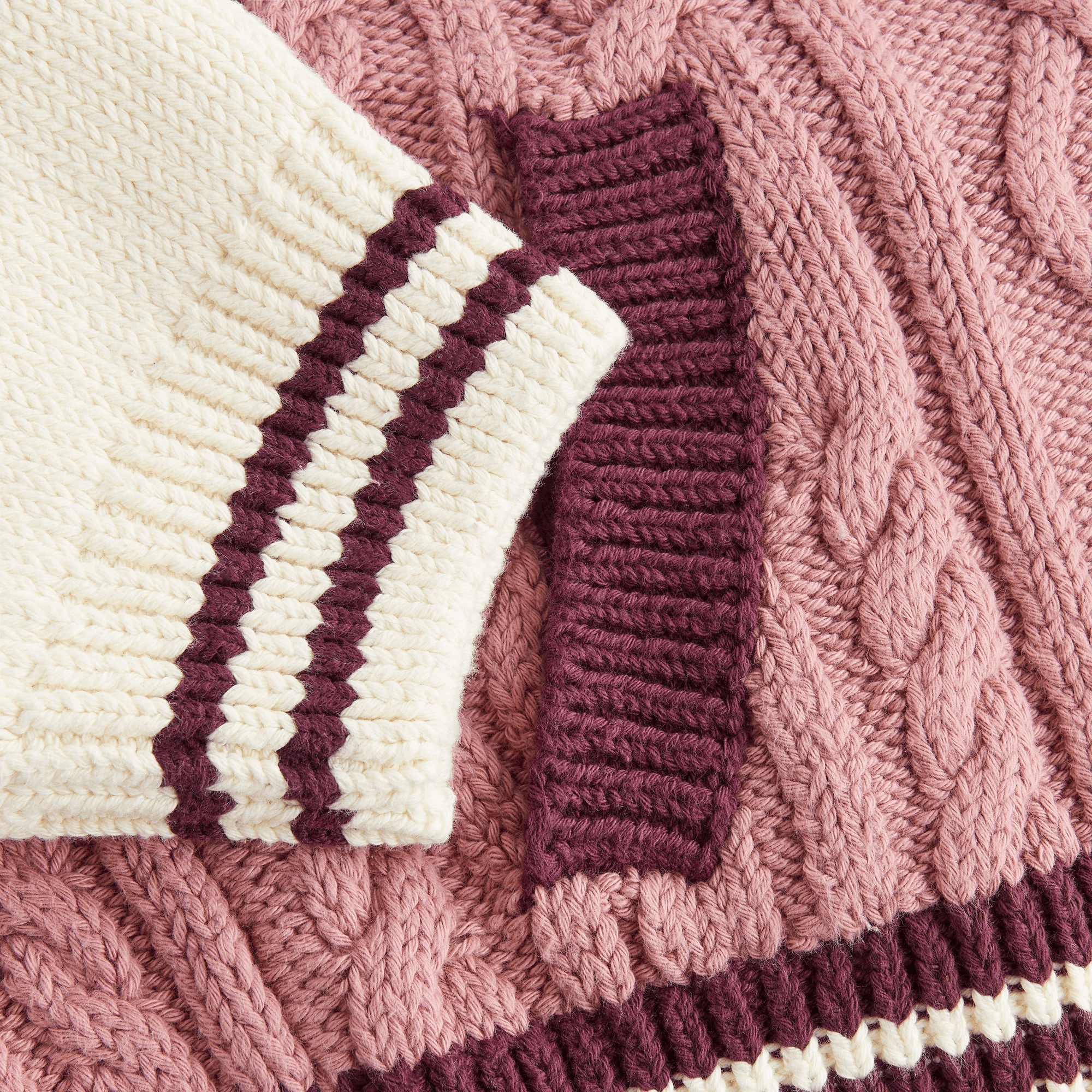 Kith Women Wyler Blocked Full Zip Sweater - Pink Opal — Image 4