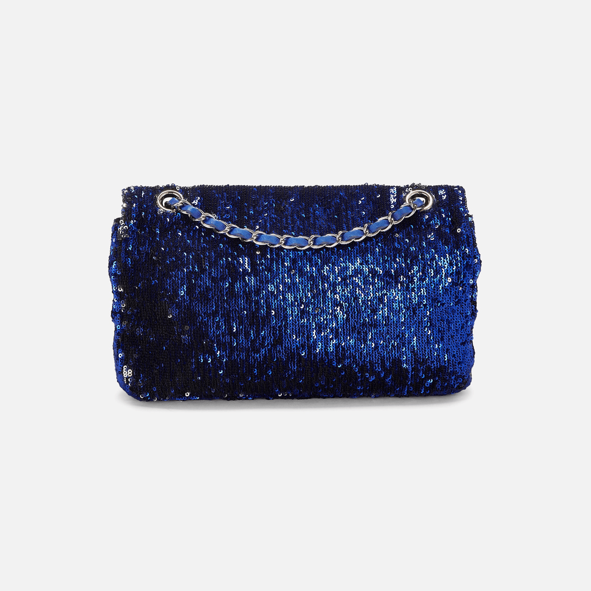 WGACA Chanel Sequin Half Flap 10" - Blue — Image 2