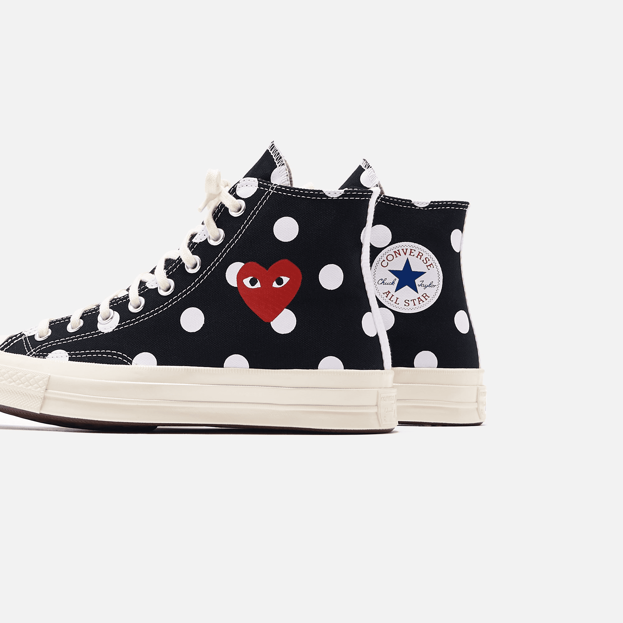 Converse x Comme des Garçons CDG Play Chuck Taylor High - Polka Dot / Black — Image 2