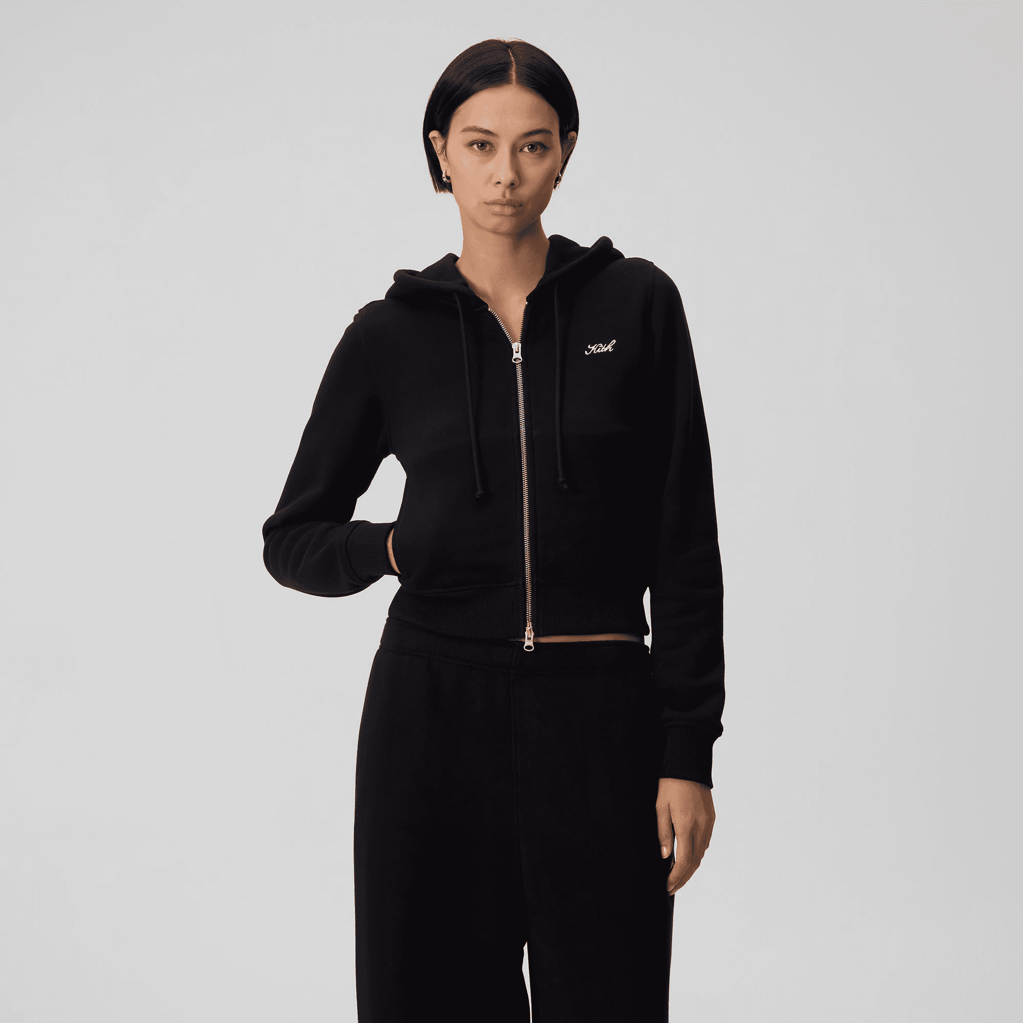Kith Women Tye Zip Hoodie - Black — Image 5