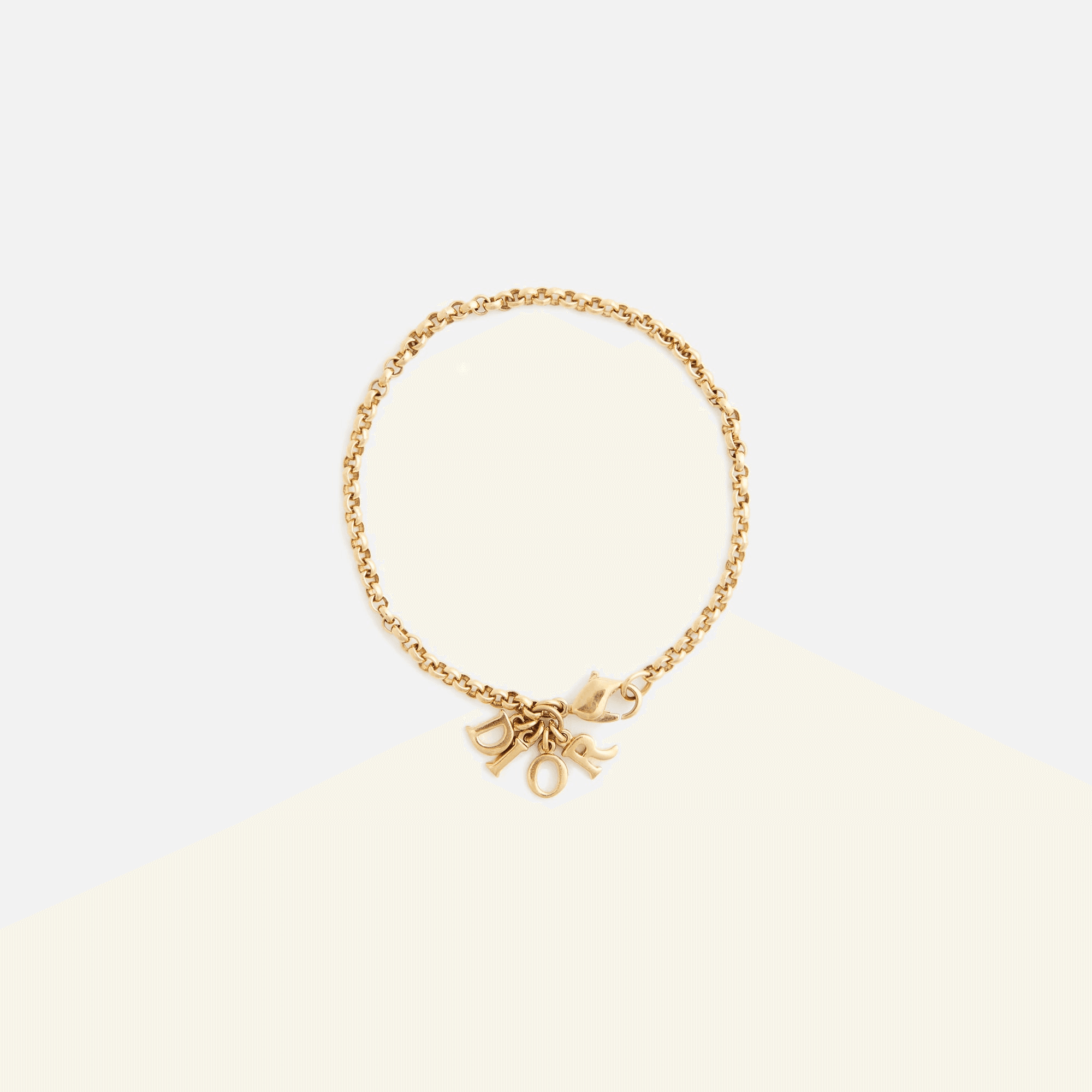 What Goes Around Comes Around Dior Letters Bracelet - Gold
