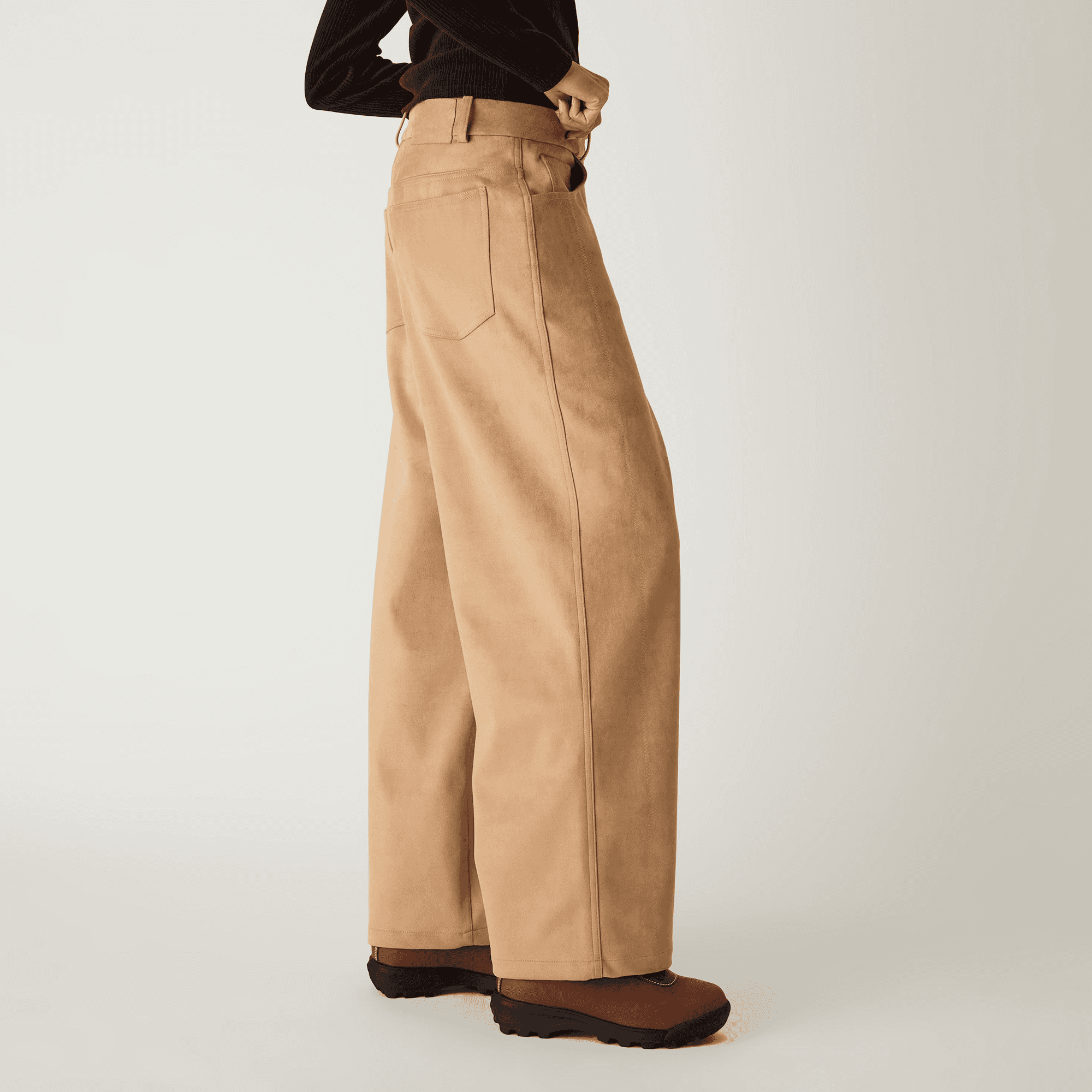 Kith Women Miren Microsuede Five Pocket Pant - Birch — Image 5